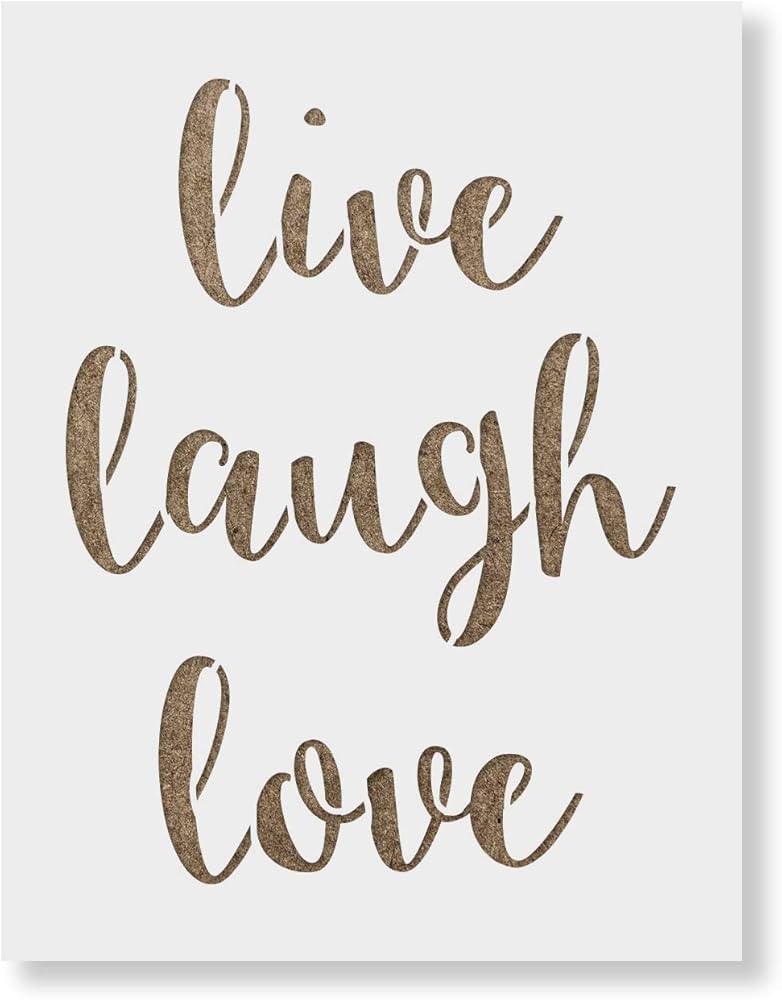 Amazon.com: Live Laugh Love Stencil - Craft Expressive Signs and Quotes Easily, Mylar Live Laugh Love Stencils