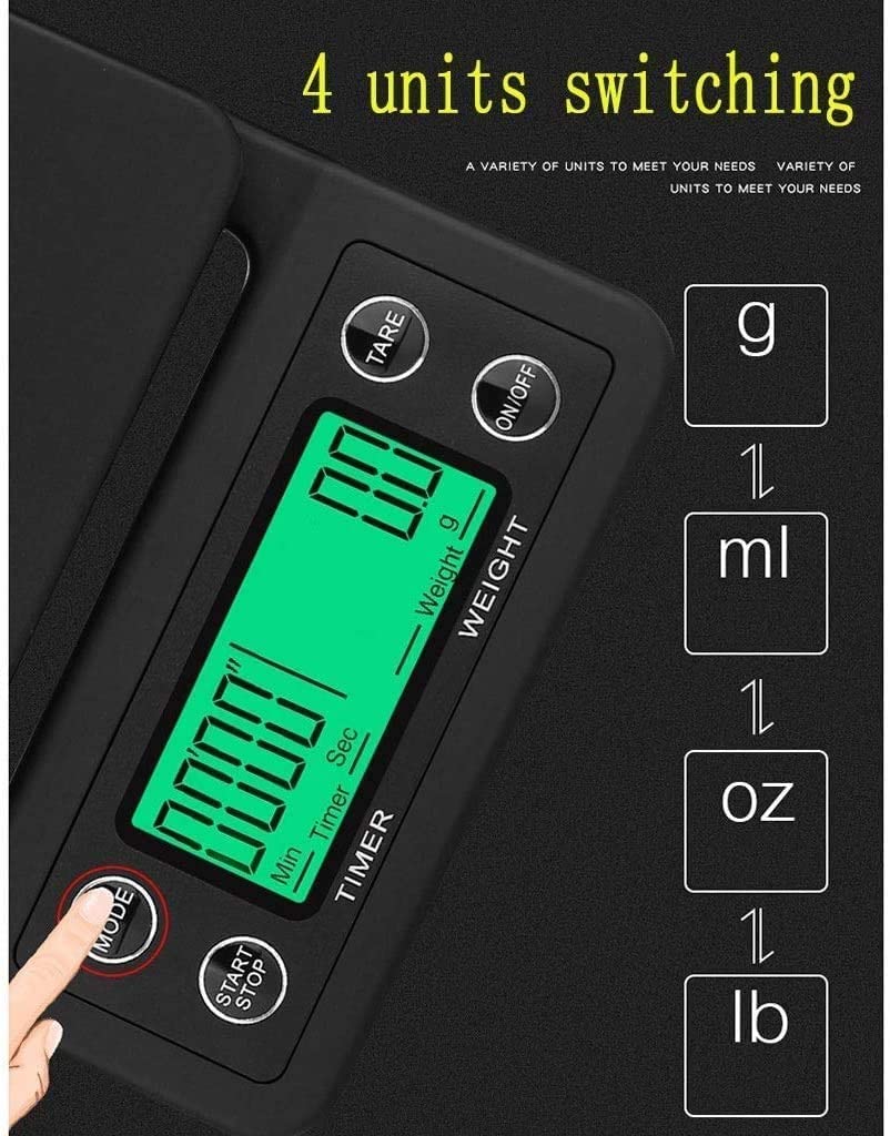 Elektroniczna waga kuchenna cyfrowa waga kuchenna 11 lb/5000 g elektroniczna gotowanie żywności z wyświetlaczem LCD dokładna waga gramowa smukła