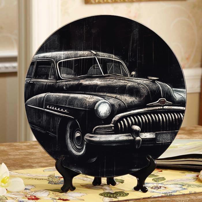 Tiger 10-inch Ceramic Plate for Wall Display or Tabletop, with Stand & Hook DP-947184208
