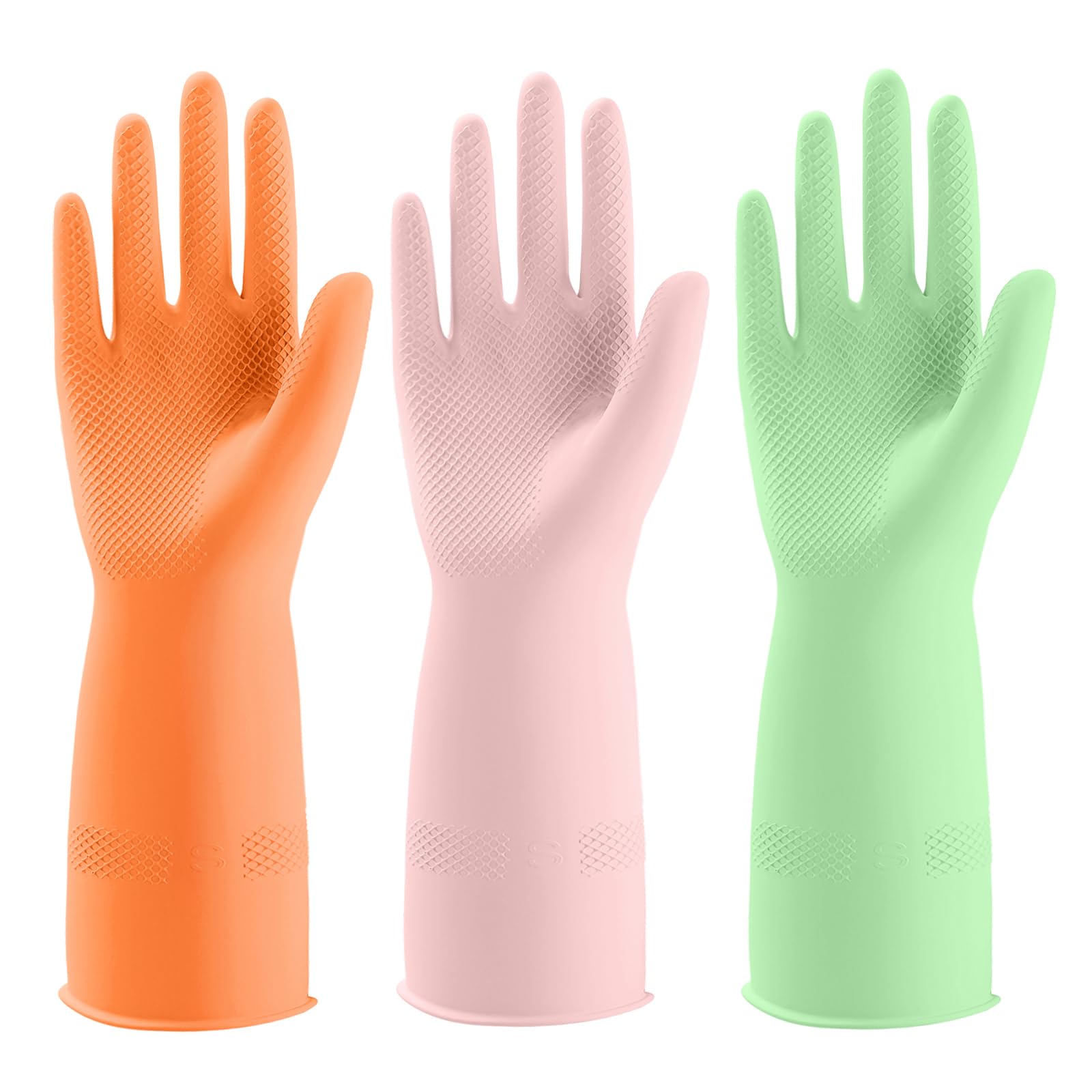 IUCGE Rubber gloves dishwashing for Kitchen,Cleaning gloves for Household dish gloves,Reuseable.