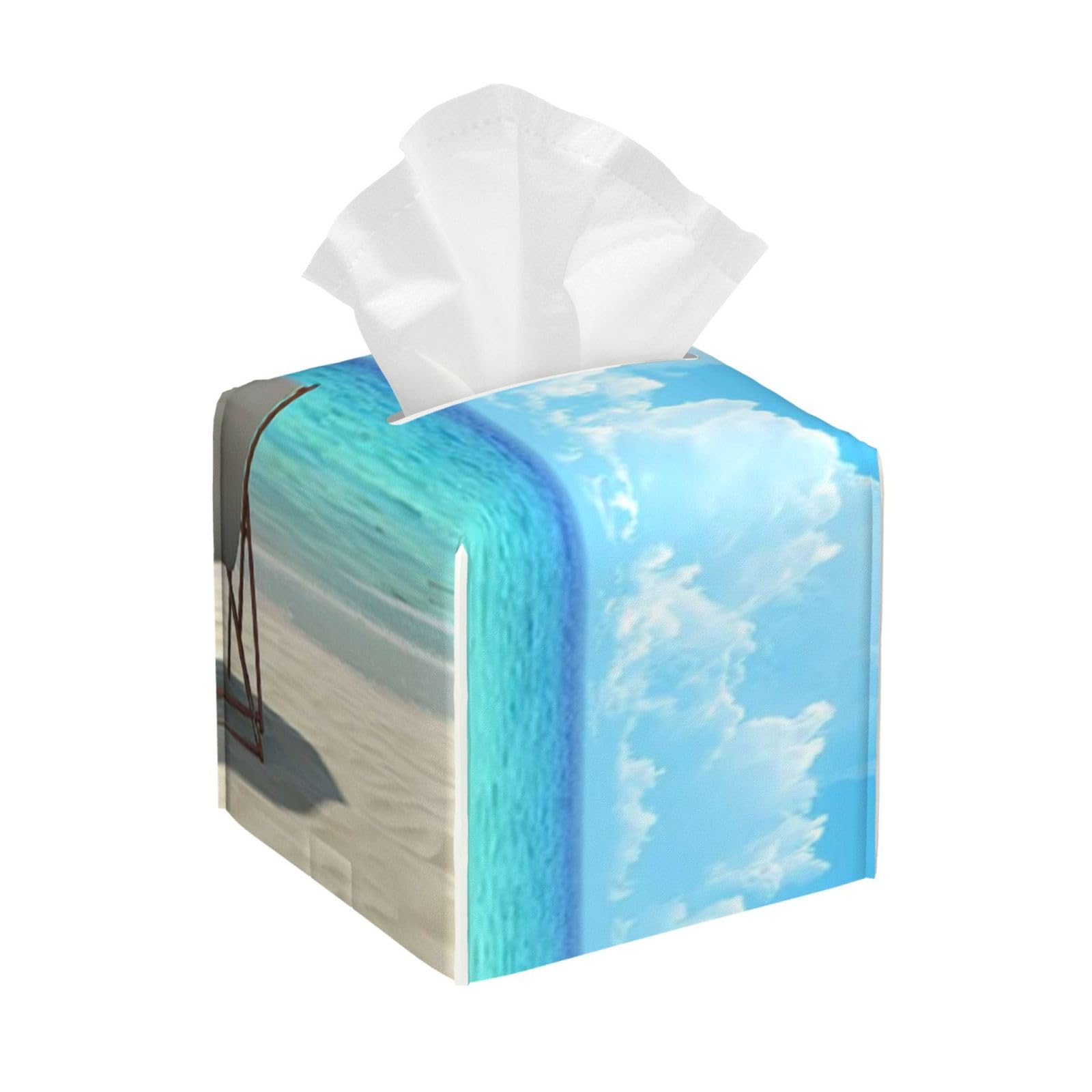 Beach Chairs PVC Cube Tissue Pack for Home Office Bathroom Use