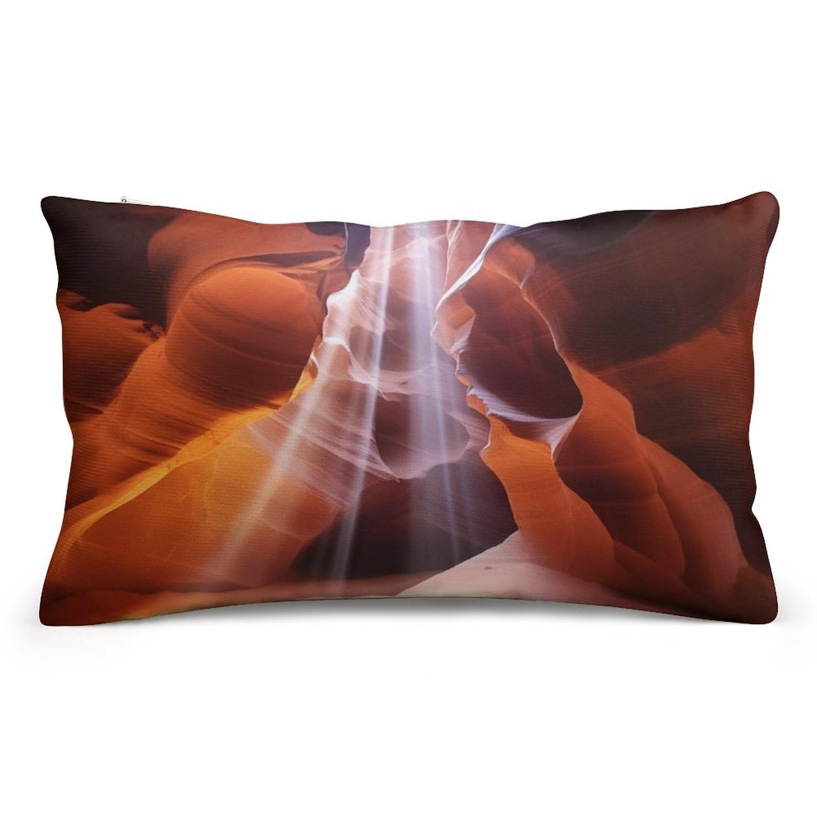 Velvet Pillowcases Standard Size 8"x12", Ultra Soft Breathable Pillow Cases for Bed, Luxury Cozy Fuzzy Pillow Shams, Lumbar Pillow Cover, Antelope Canyon Cushion Case Home Decor