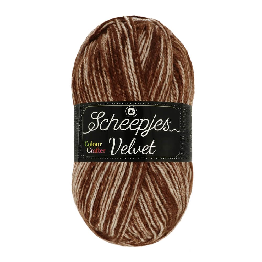 Scheepjes Colour Crafter Velvet 1x100g - 851 Gardner, Brown and Beige Yarn