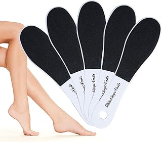 Foot File, Foot Callus Remover Professional Sandpaper Pedicure Tools Double Sided Foot Rasp File Depilation with Plastic Handle, Foot File for Dead Skin for Foot(5pcs/Pack)