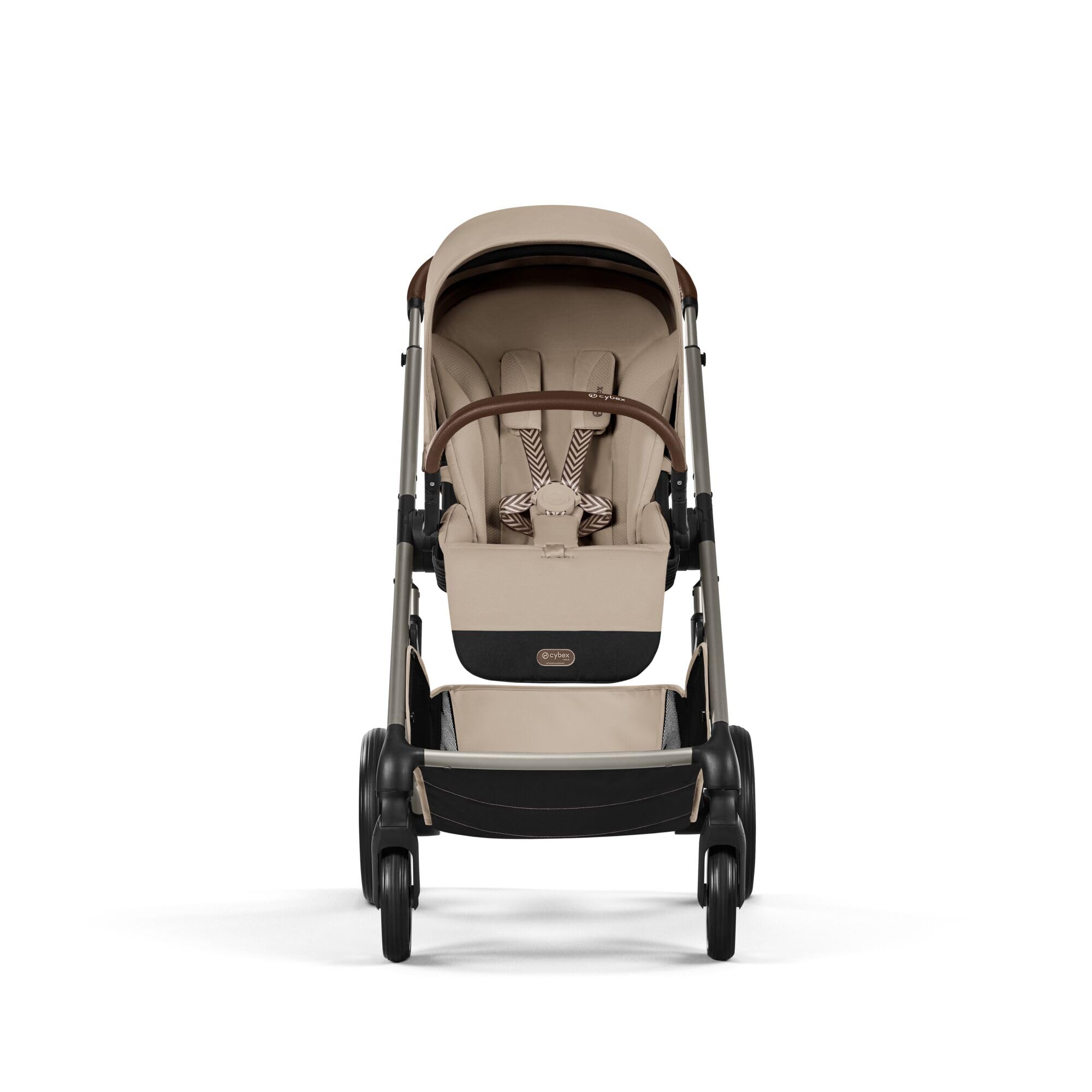 CYBEX Gold Wózek dziecięcy BALIOS S LUX i Fold Cot, Almond Beige | Od urodzenia do 4 lat, Maks. 22 kg, System podróżny, Kompaktowe składanie, System pasów obsługiwany jedną ręką, Koła terenowe