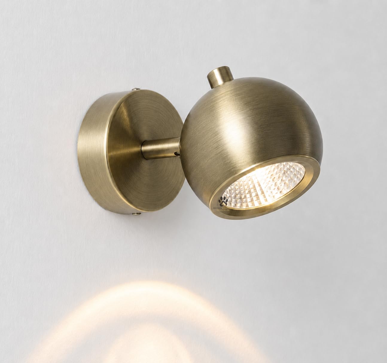 Mufasa 3 Watts Ball Spot 4.5Inch Antique Brass Finish LED Spotlight Focus Light Bedroom Reading Display Vanity Wall Light (Please Check Dimensions Image) (Warm White)-image-23