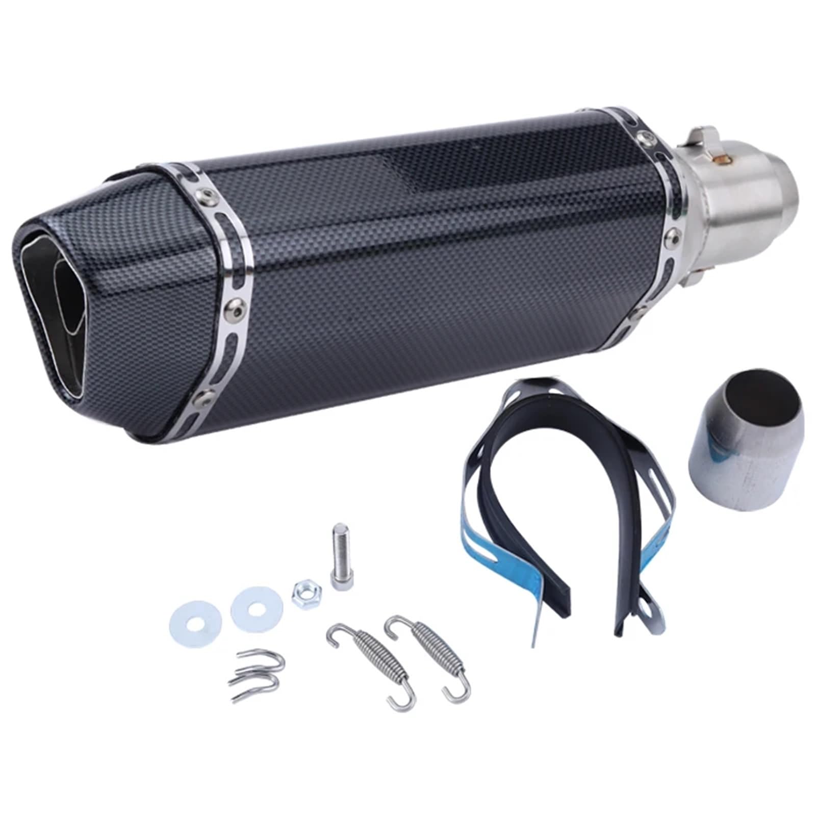 Tłumik końcowy Rura wydechowa motocykla z włókna węglowego 250cc 350cc 600cc Rura do Nmax Tmax 530 układ wydechowy samochodowy(H370mm)