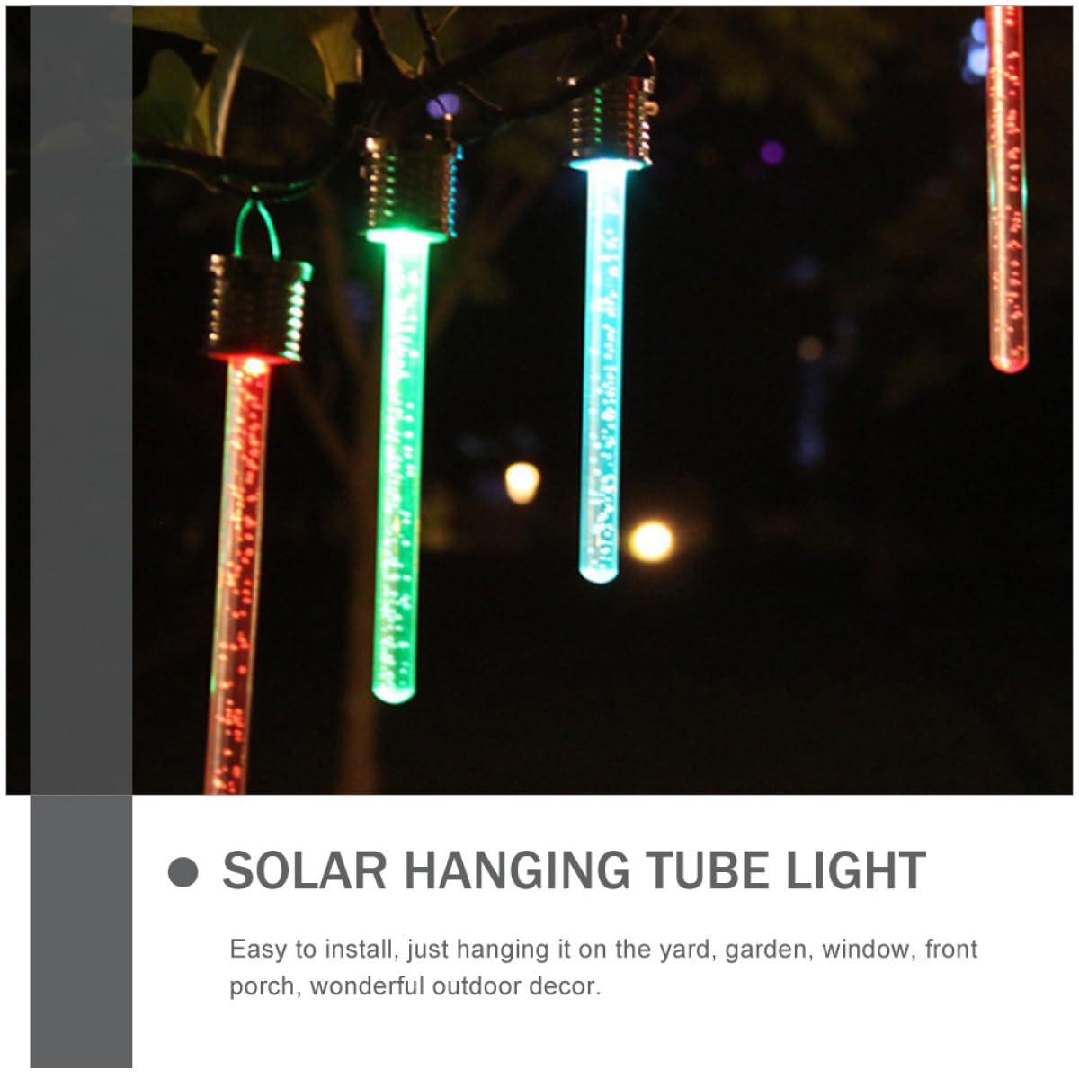 Ciieeo Luci Solari da Esterno in Acrilico 4 Pezzi Lampade Sospensione Impermeabili Design Chic per Giardino e Spazi Outdoor