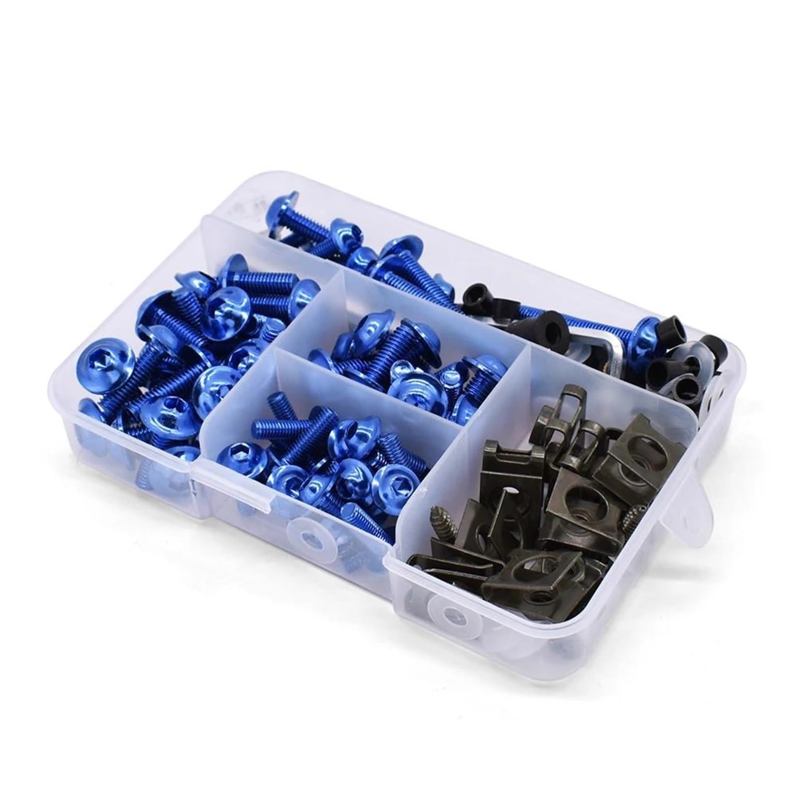 Motorcycle Fairing Kit Body Screws Nut Replacement For Yamaha YZ80 YZ85 YZ 80 85 Covering Bolts CNC Alloy(Blu)