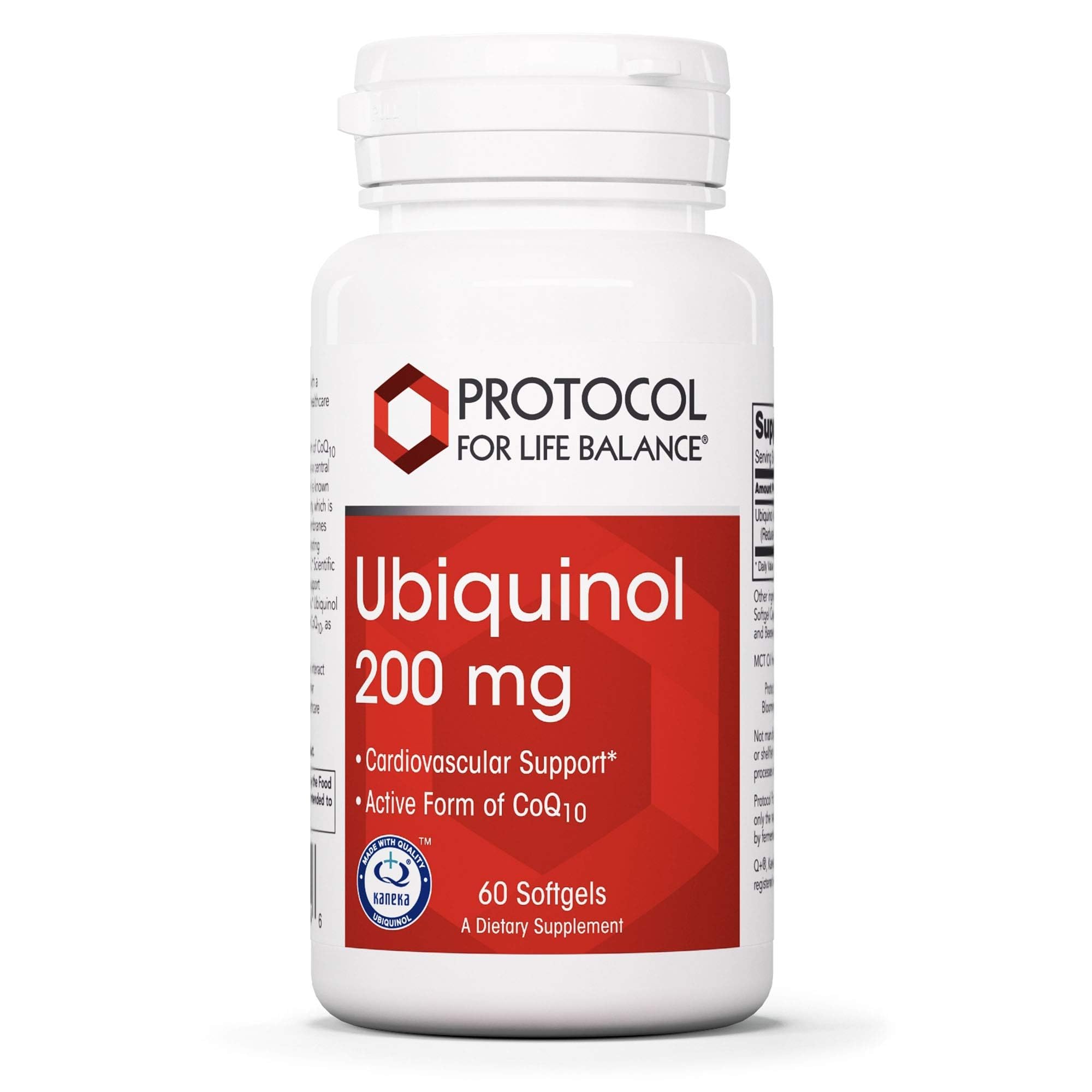 PROTOCOL FOR LIFE BALANCE Ubiquinol 200mg, CoQ10, Heart, 60 Softgels