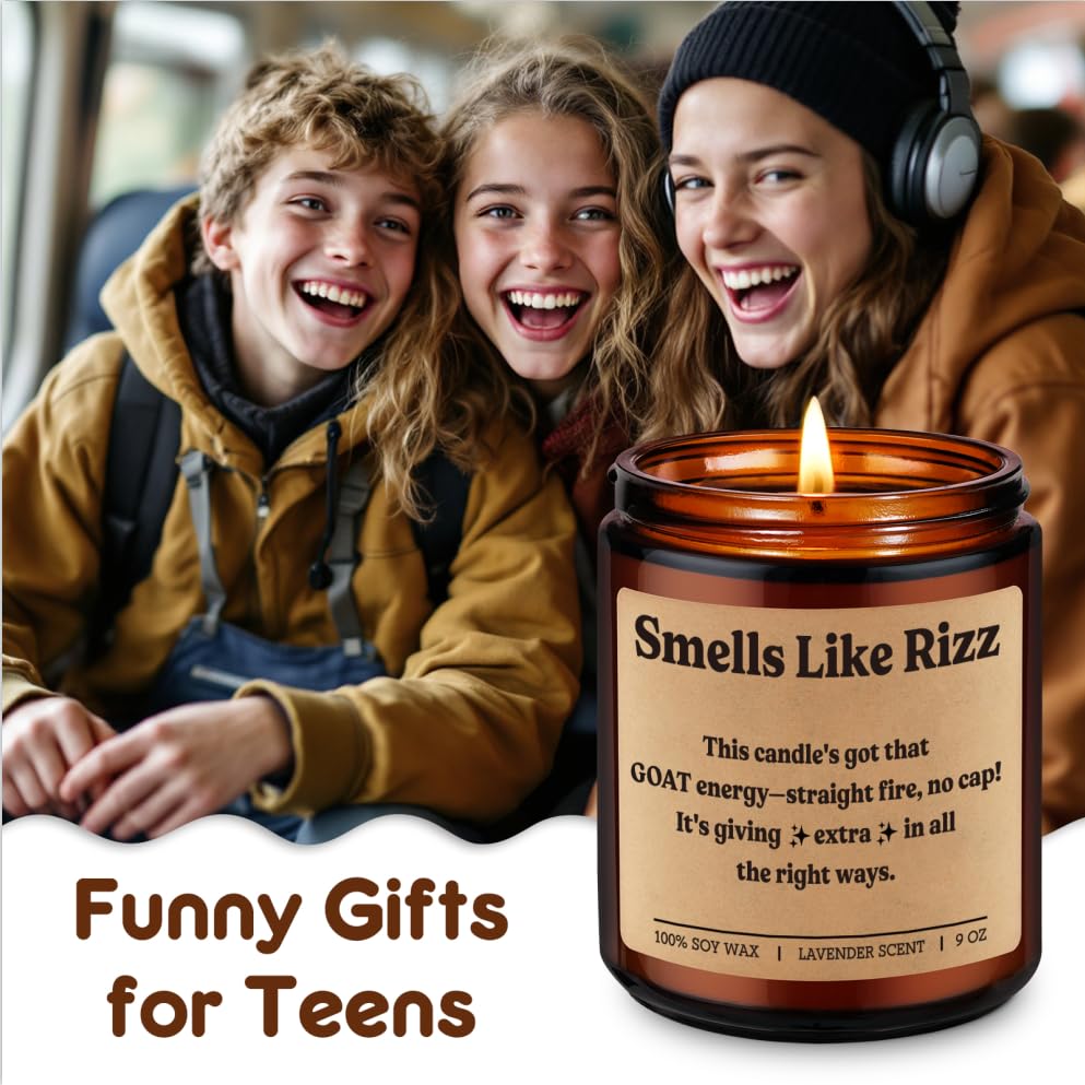 Miracu Rizz Candle, Teen Girl, Teen Boy Gifts, Funny Birthday Gifts for Teenage Boys Girls, Mothers Day Present Idea for Gen Z, Teens 16-18, 13, High Middle School Teenager Brother Son Nephew Niece