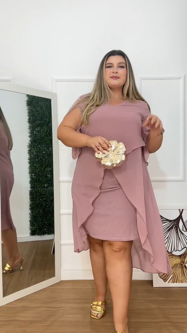 Hanna Nikole Women's Plus Size Chiffon Tiered Party Dress Plus