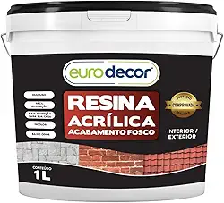 Super resina acrílica fosca premium eurodec 1kg impermeável