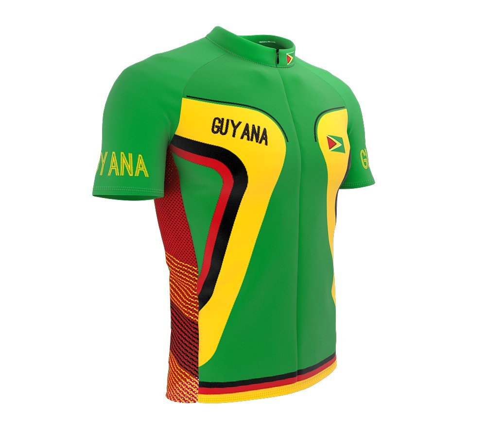 ScudoPro Guyana Full Zipper Bike Short Sleeve Cycling Jersey for Men - Size L Multicolored