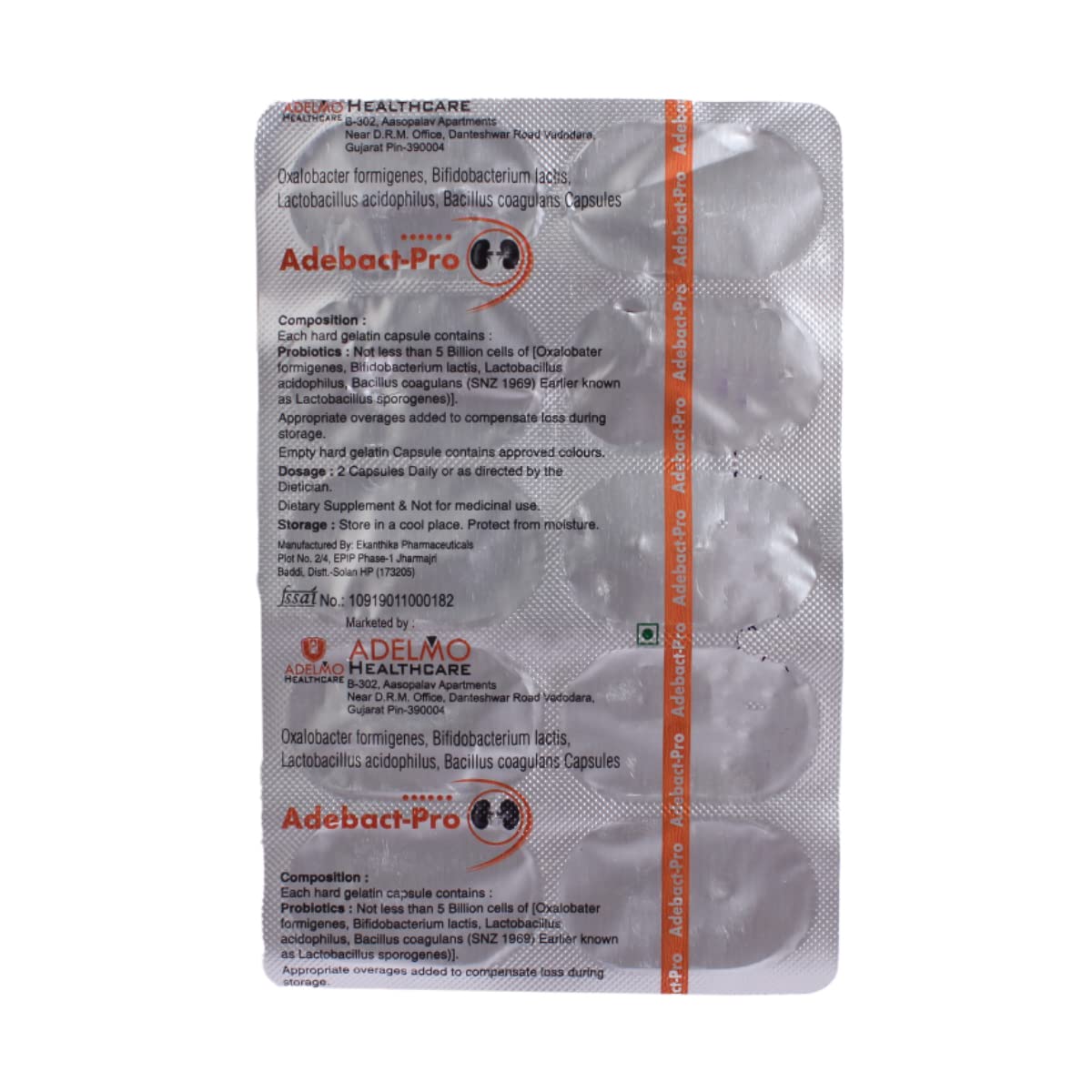 Adebact-Pro - Strip of 10 Capsules