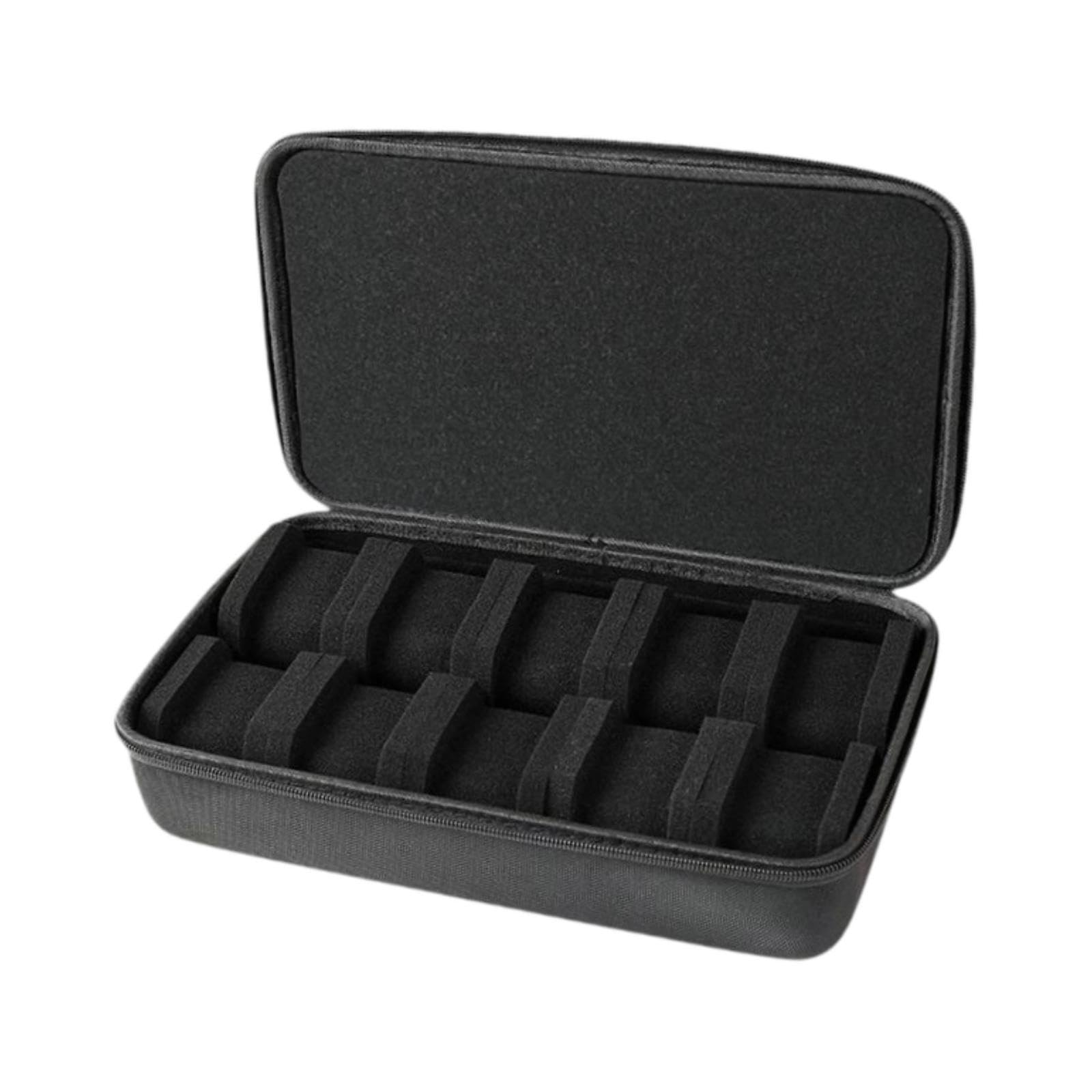 Boîte de rangement de montres et de voyage pour 10 montres, boîte de présentation portable avec coussins en éponge, convient aux montres numériques et intelligentes