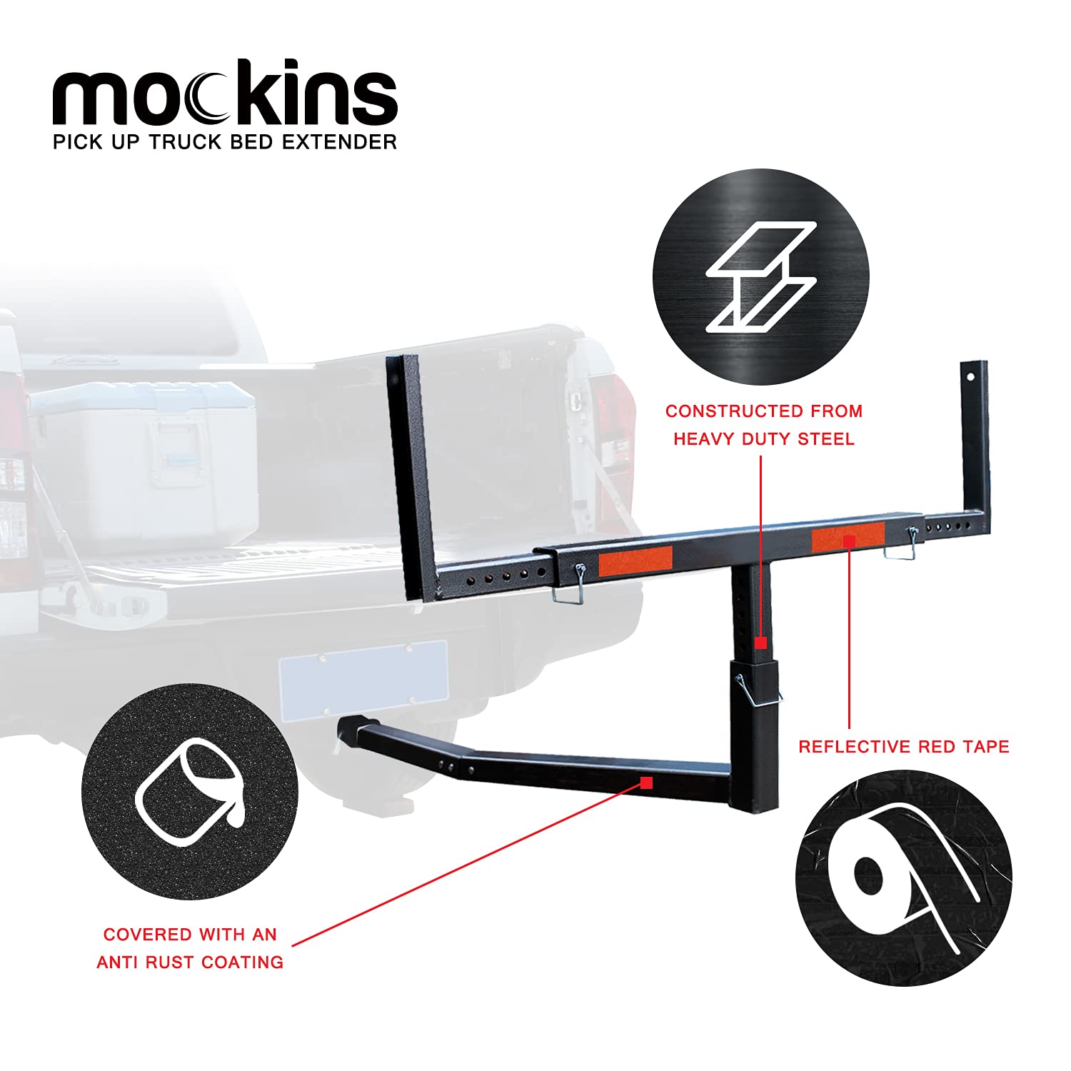 Buy Mockins 2in1 Design 750lb Cap. Truck Bed Extender Hitch Mount