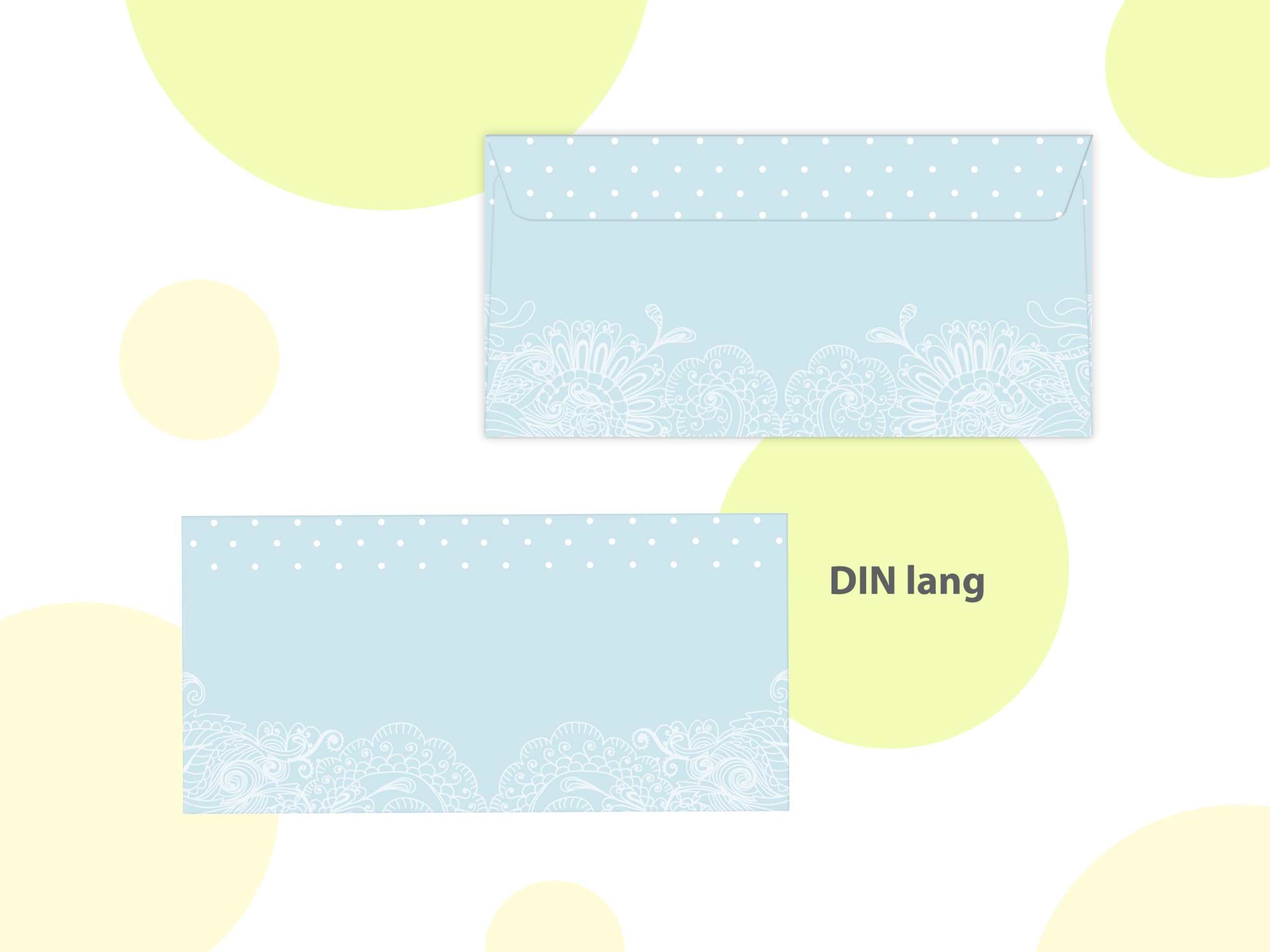 Briefpapier-Set 250 Druckerpapier DIN A4 + 250 Umschläge DIN-lang haftklebend Motiv Blumen beidseitig beschriftbar und bedruckbar für Frühlingspost Ostern Taufe Kommunion Konfirmation Basteln