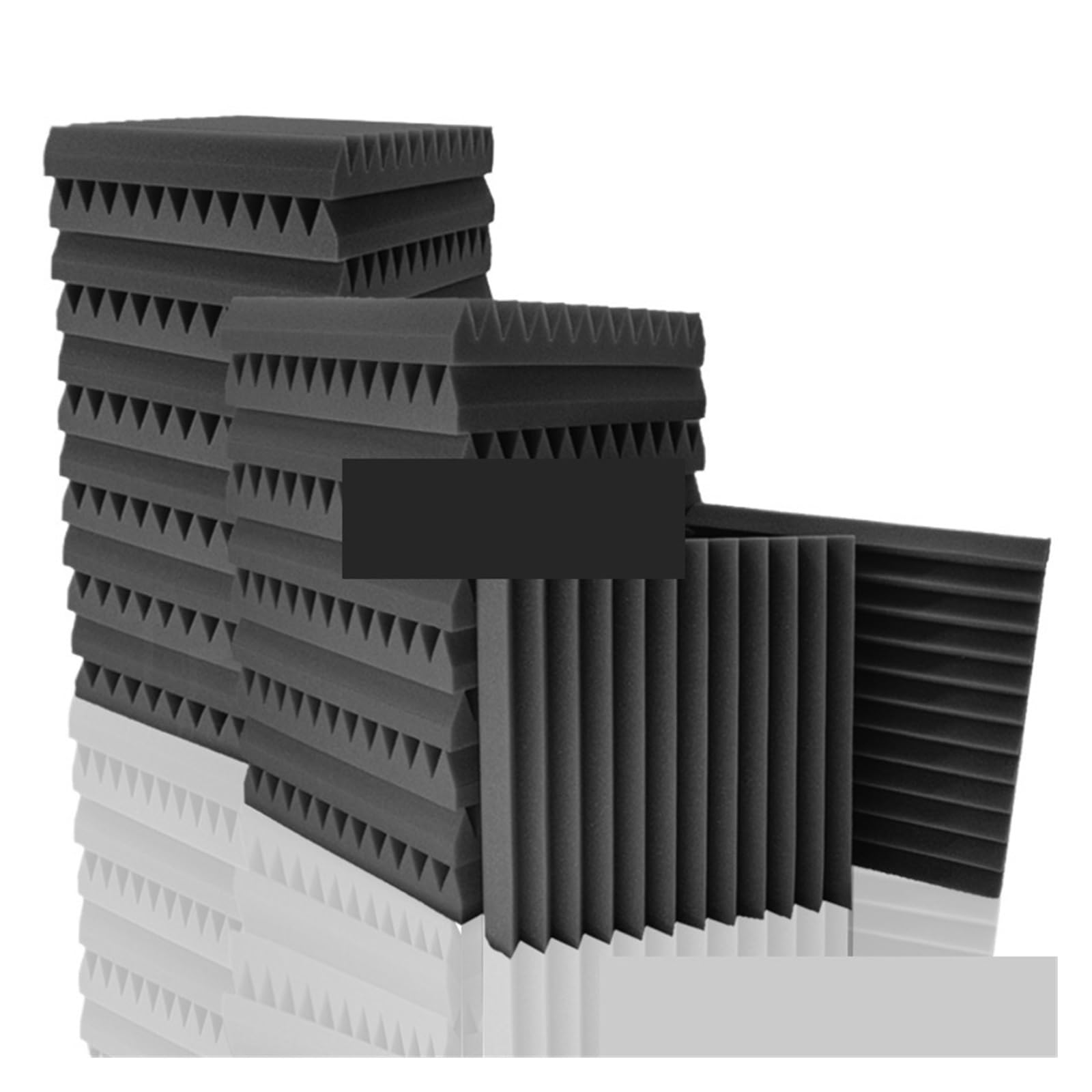 Pannelli Fonoassorbenti Per Pareti 6/12/24/48 Pcs Acoustic Foam Studio High Density Soundproofing Sound Absorbing Material Door Isolation Home Decoration(2.5cm Thick,48 Pcs)