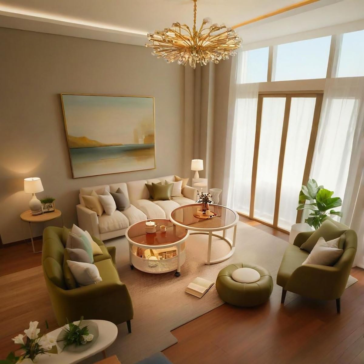 Set di tavolini impilabili con piano in vetro e struttura in metallo, design salvaspazio impilabile per soggiorno, camera da letto o ufficio