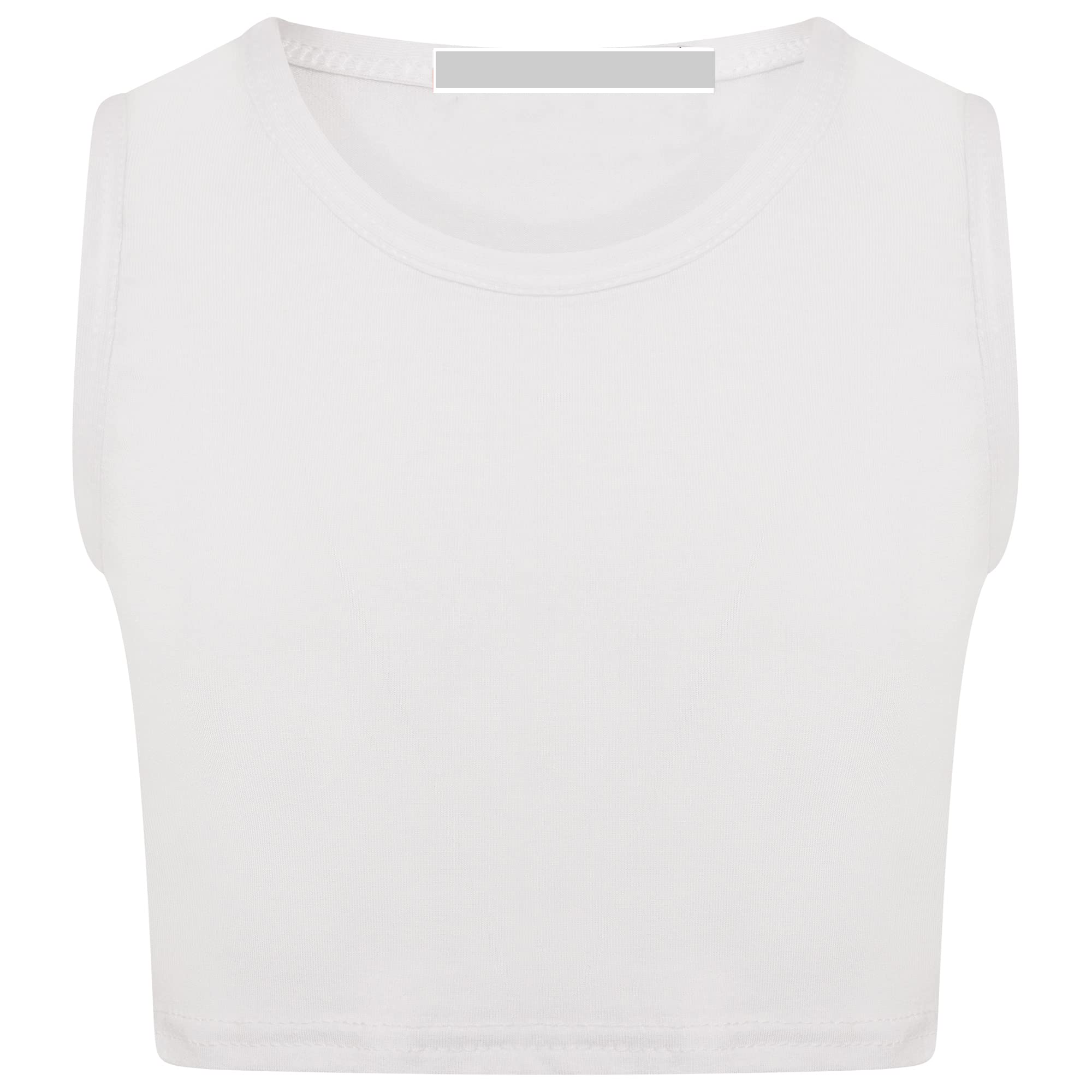 Loxdonz Girl's Kids Basic Crop Tank Tops Sleeveless Racerback Muscle Crop Tank Vest Top