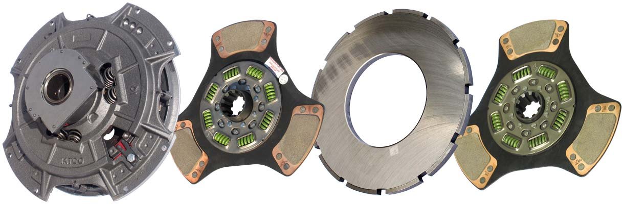 IATCO 107034-61-IAT 14" x 2" Angle Spring Clutch (Two-Plate, 3-Paddle / 8-Spring, 3200 Plate Load / 1150 Torque)