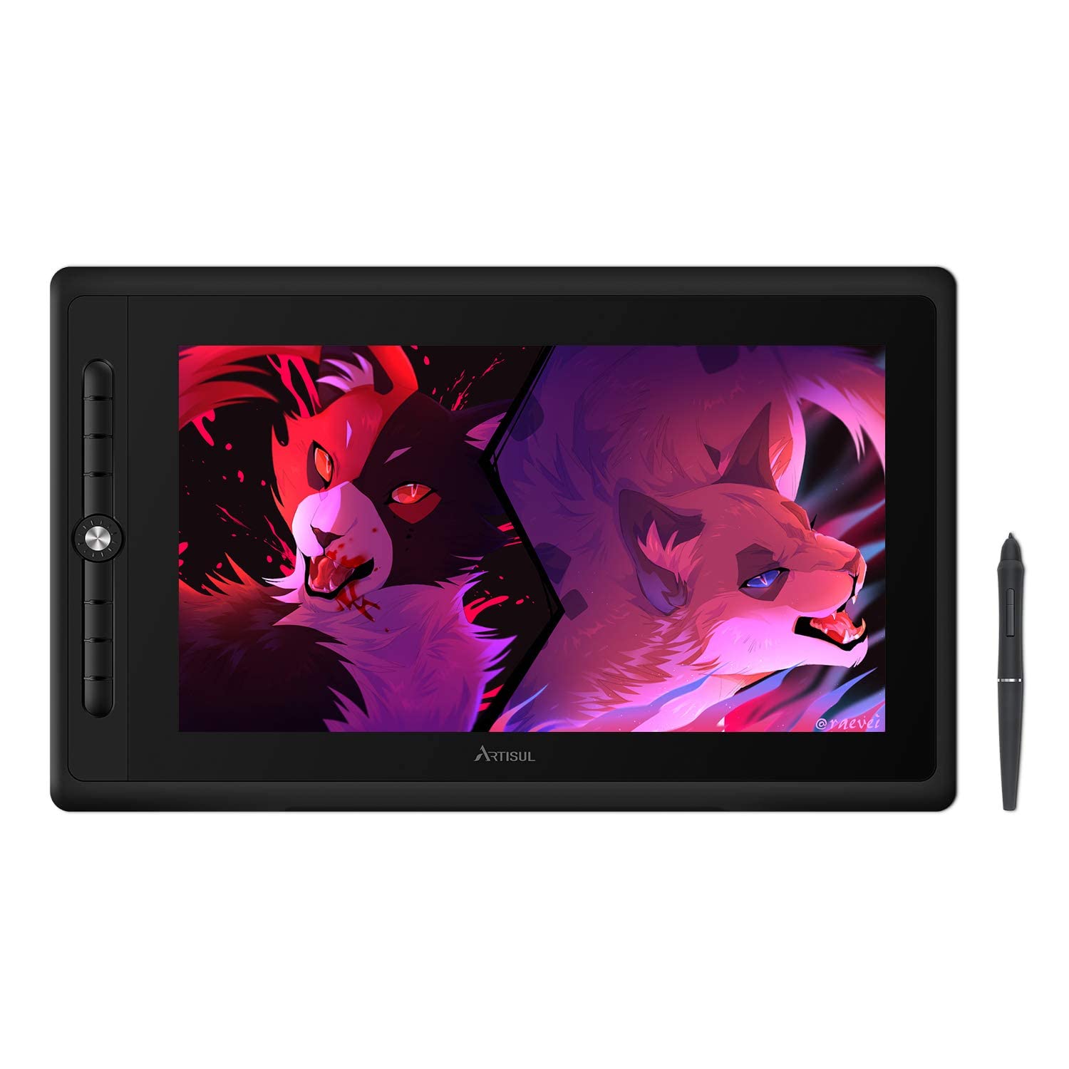 Artisul D16PRO Graphics Drawing Tablet with Screen 15.6 Inch Full-Laminated Graphic Monitor Pen Display 8192 Levels Pressure Battery-Free Stylus, 8 Shortcut Keys,130% sRGB Compatible with Windows, Mac