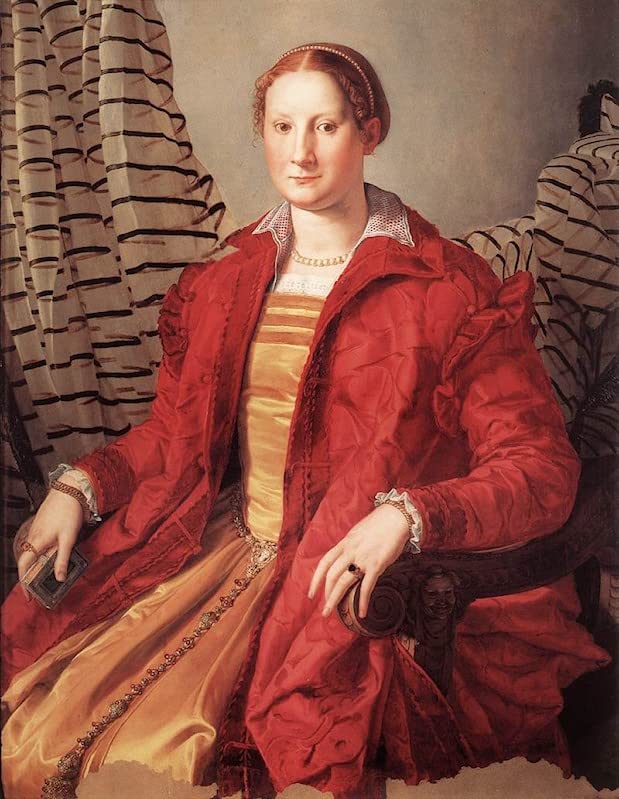 Toile portrait d'une dame Agnolo Bronzino pour décoration de salon chic