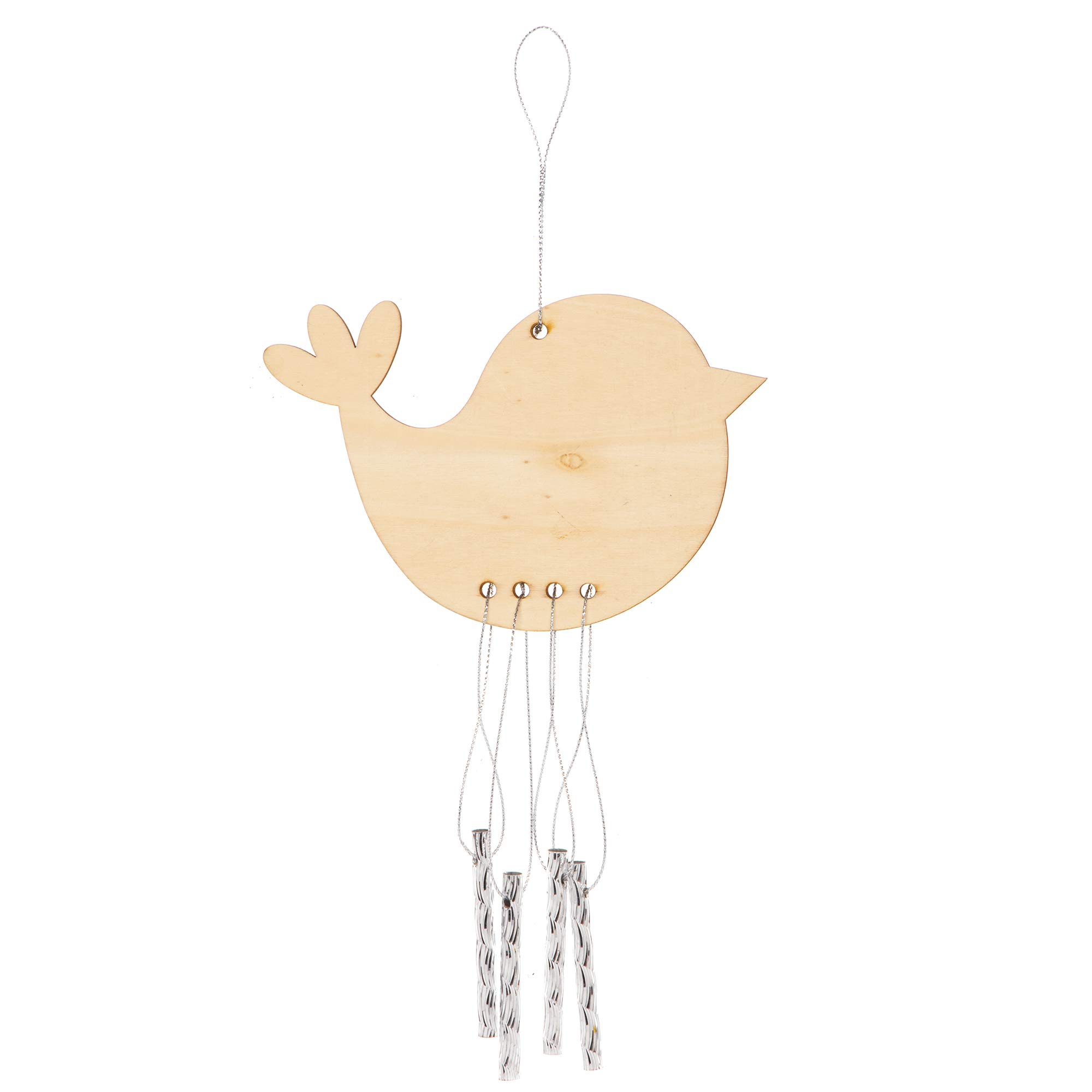 Baker Ross FC689 Vogel Windmühle Holz Bastelset - 3er Pack, Windrädchen Basteln für Kinder