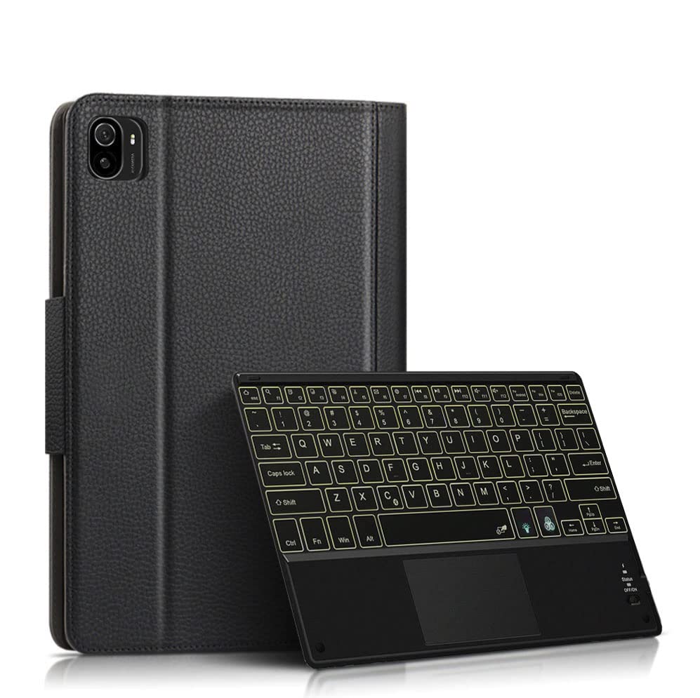 HOM Detachable Wireless Bluetooth Keyboard with Built-in 7-Colors Backlight with Trackpad/Touchpad Tablet Cover Case for Xiaomi Mi Pad 5 11" Tablet (Will Not Fit Xiaomi Pad 6)