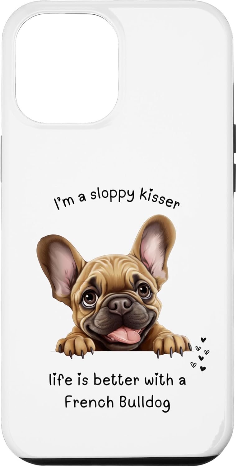 Amazon.co.jp iPhone 15 Plus フレンチブルドッグ I'M A SLOPPY KISSER LIFE IS