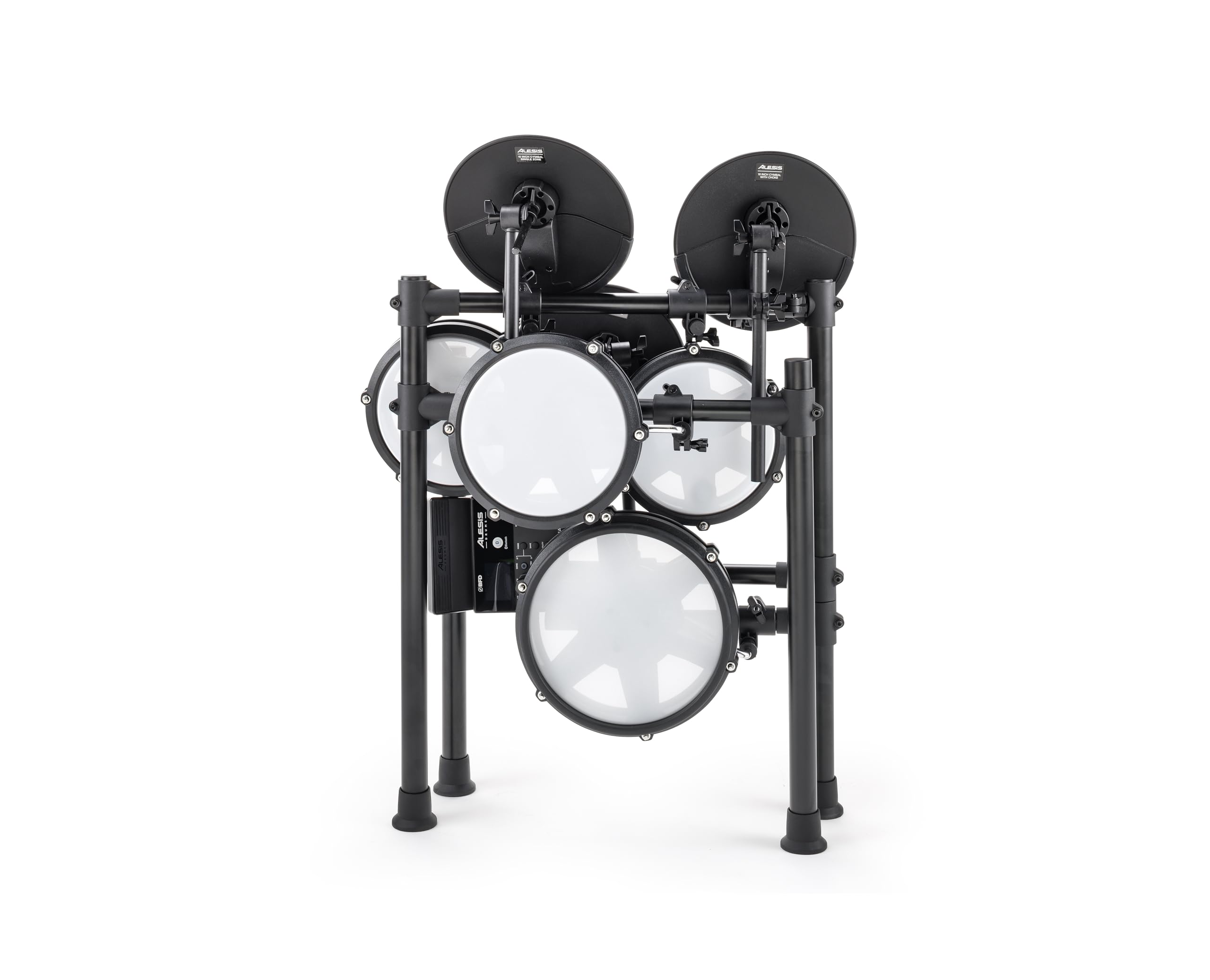 Alesis Nitro Max Batteria Elettronica a 10 pezzi con Pelli Mesh Silenziose, Rullante a Doppia Zona da 10", Bluetooth, 440+ Suoni Autentici, Drumeo, USB Midi, Pedale Grancassa, Sgabello e Cuffie