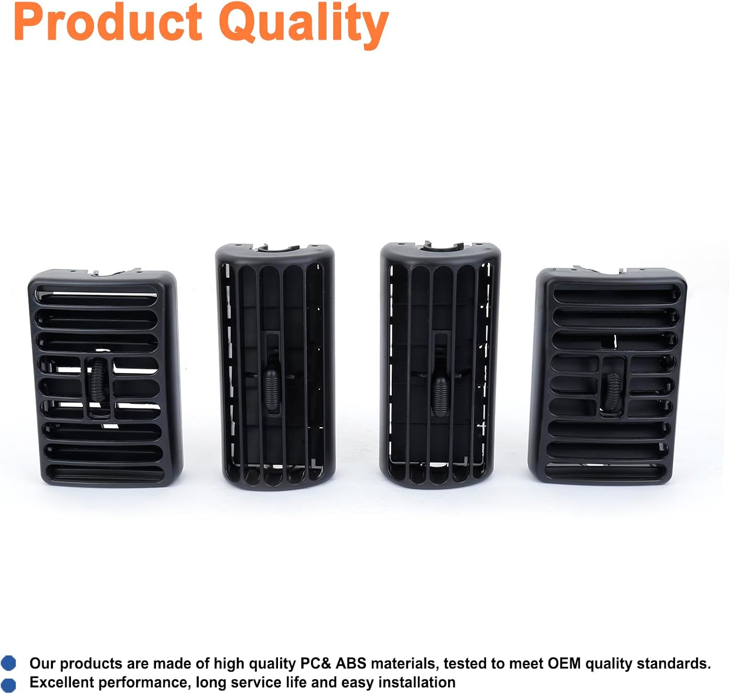 Dashboard Air Duct Vent AC Heater Louver Outlet Grille (4PCS).Replaces Part # 5FS10LAZAB 5FS10DX9 5DP55TAZ 5DP54TAZ.Compatible with 1997-2006 Jeep Wrangler TJ 1997-2001 Cherokee
