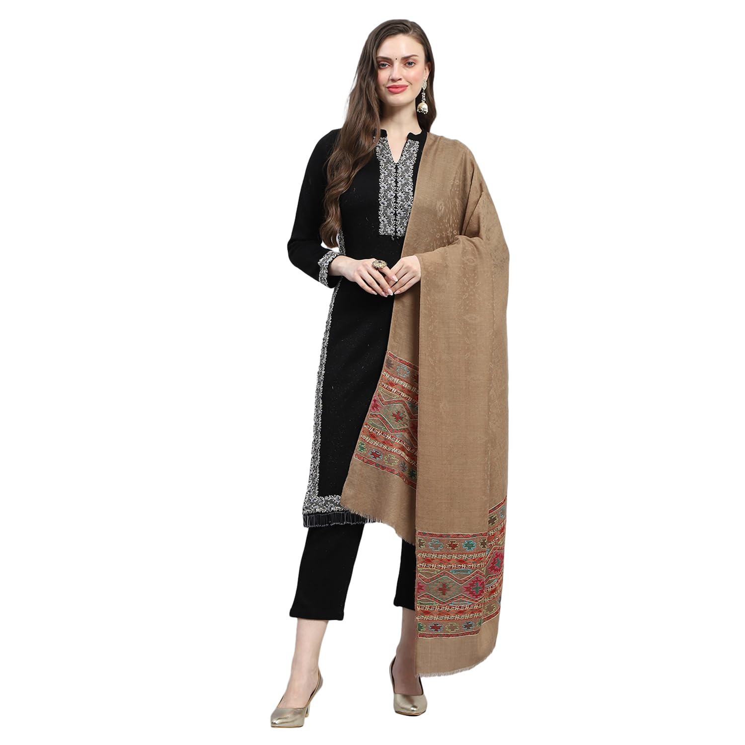Womens Self Design Shawl (224SHW6946)-image-37