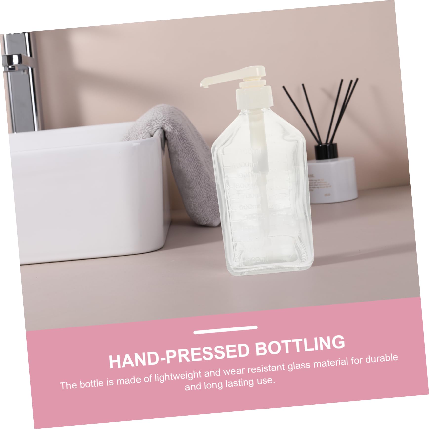 Bouteille à Pompe pour Sirop en Verre Réutilisable, Grosse Capacité