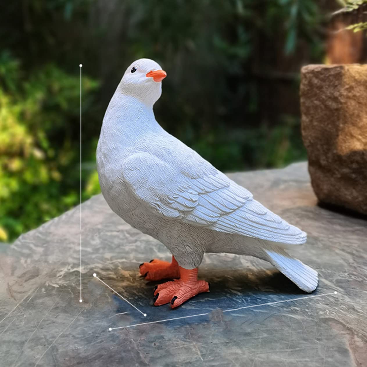Amazon.co.jp: 庭オブジェ リアルな鳩 鳥のオブジェ F 高級 タイプ
