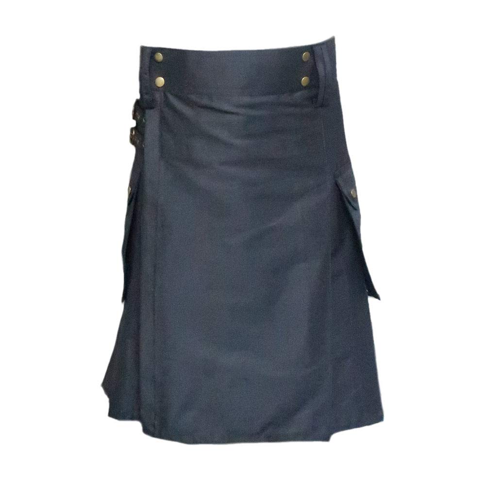 Tartanista Dark Grey Heavy Cotton Utility/Wilderness Kilt 34
