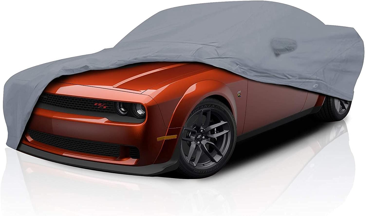 5 Layer Full Car Cover – Semi Custom Fit for Dodge Challenger 2016-2023 | All-Weather Protection: Dustproof, Windproof, UV-Resistant, Breathable & Durable