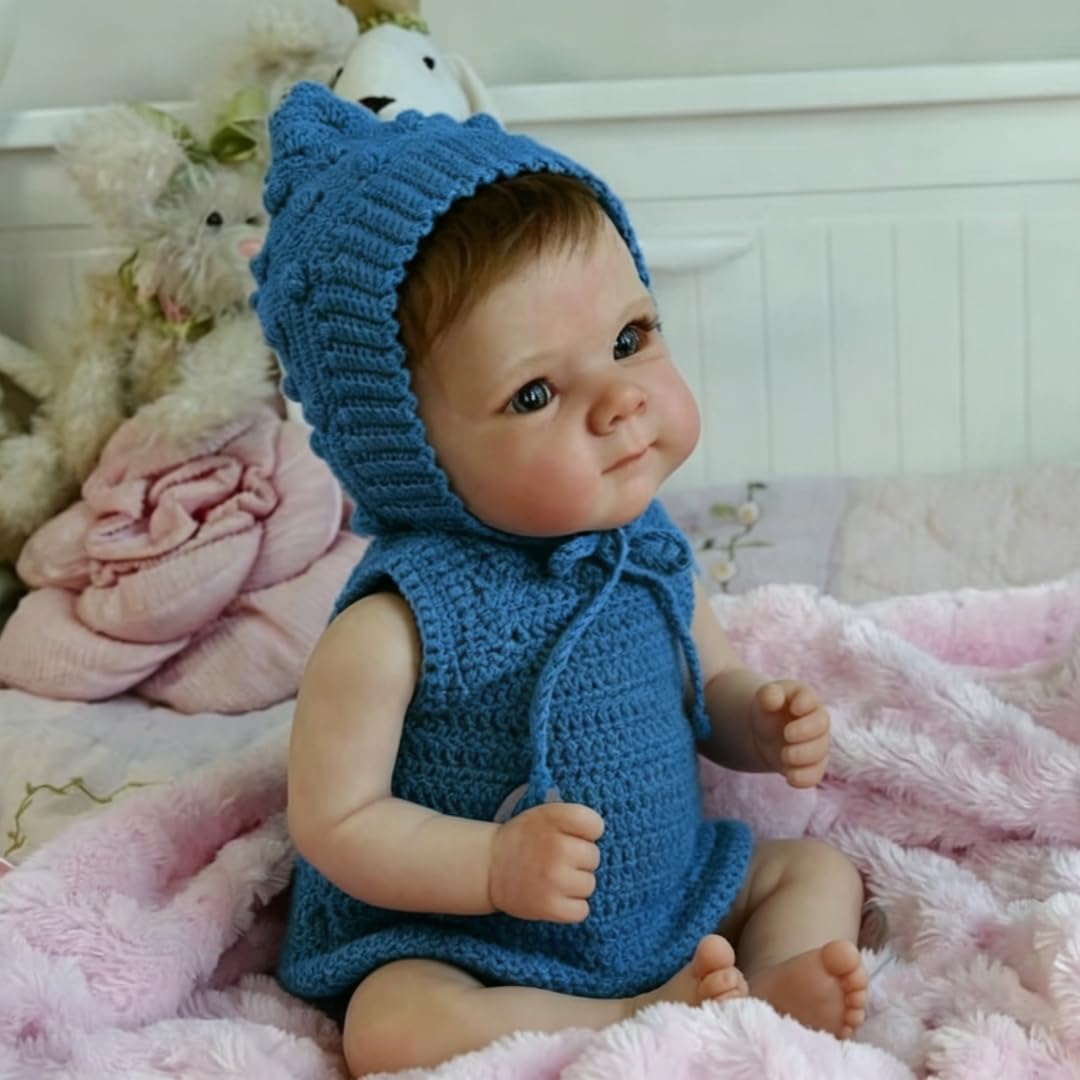 Reborn lalka dziewczynka Reborn Baby 19 cali, ręcznie wykonana, nadaje się do prania, realistyczna lalka dla dziewczynek, miękkie winylowe ciało, jak prawdziwe dziecko
