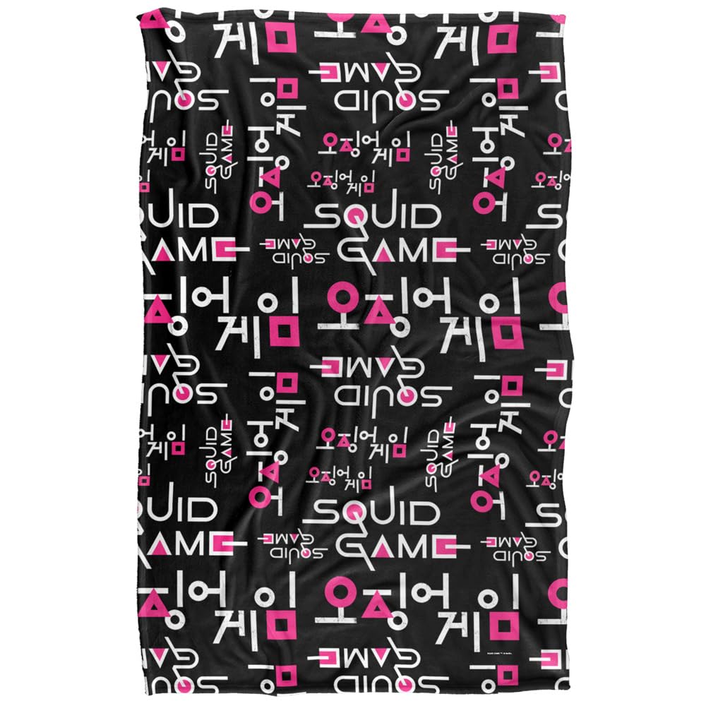 Plaid Squid Game 91x147 cm ultra doux au motif logo original