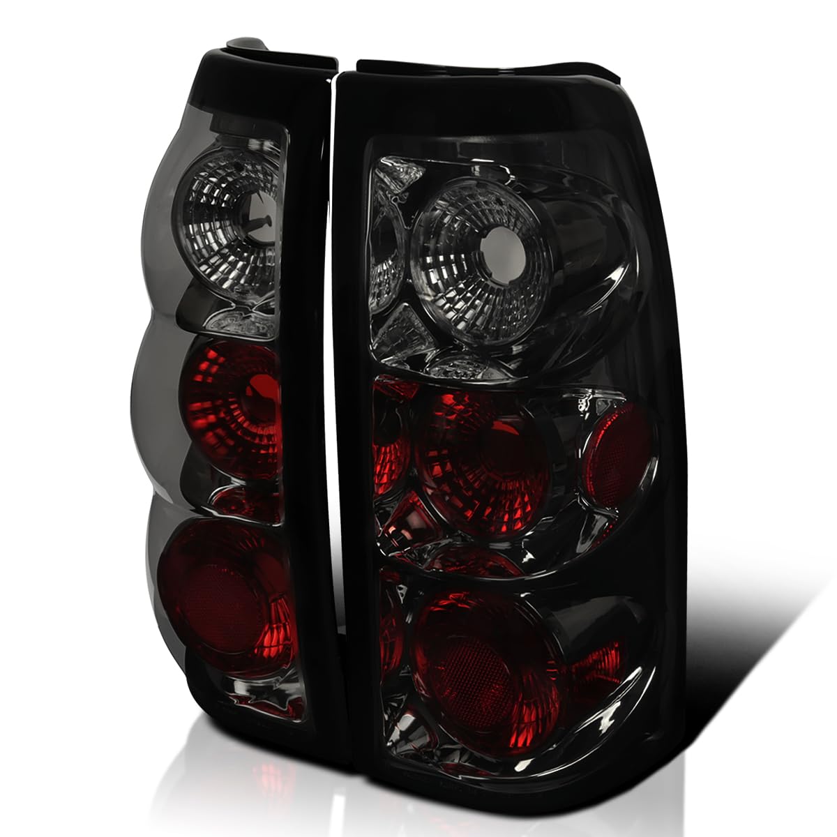 Spec-D Tuning Smoke Lens Tail Lights Compatible with 2003-2006 Chevy Silverado 1500/1500HD/2500/2500HD, 2004-2006 Chevy Silverado 3500, 2007 Chevy Silverado Classic, Left + Right Pair Assembly