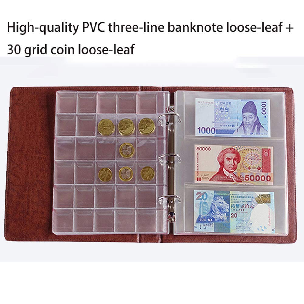 Álbumes de Sellos, álbumes de colección de Sellos, Monedas, álbumes de colección de Monedas, Grosor Plano de Hojas Sueltas, Tacto Suave, no es fácil de rayar, álbum StaStamp