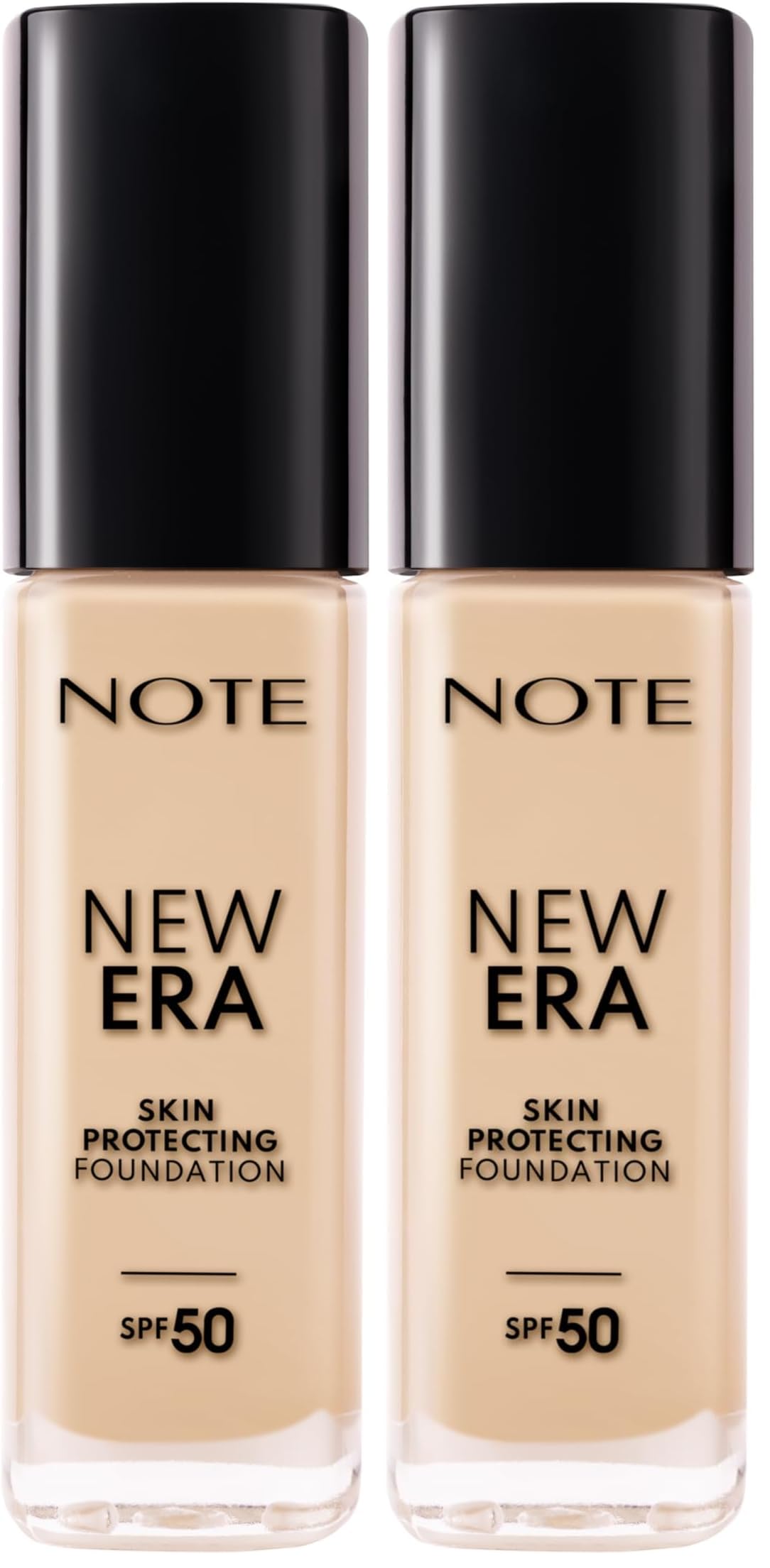 Note Cosmetics New Era Skin Protecting 110 Soft Ivory Nemlendirici Etkili SPF 50 Hyaluronik Asitli Fondöten (2 paketi)