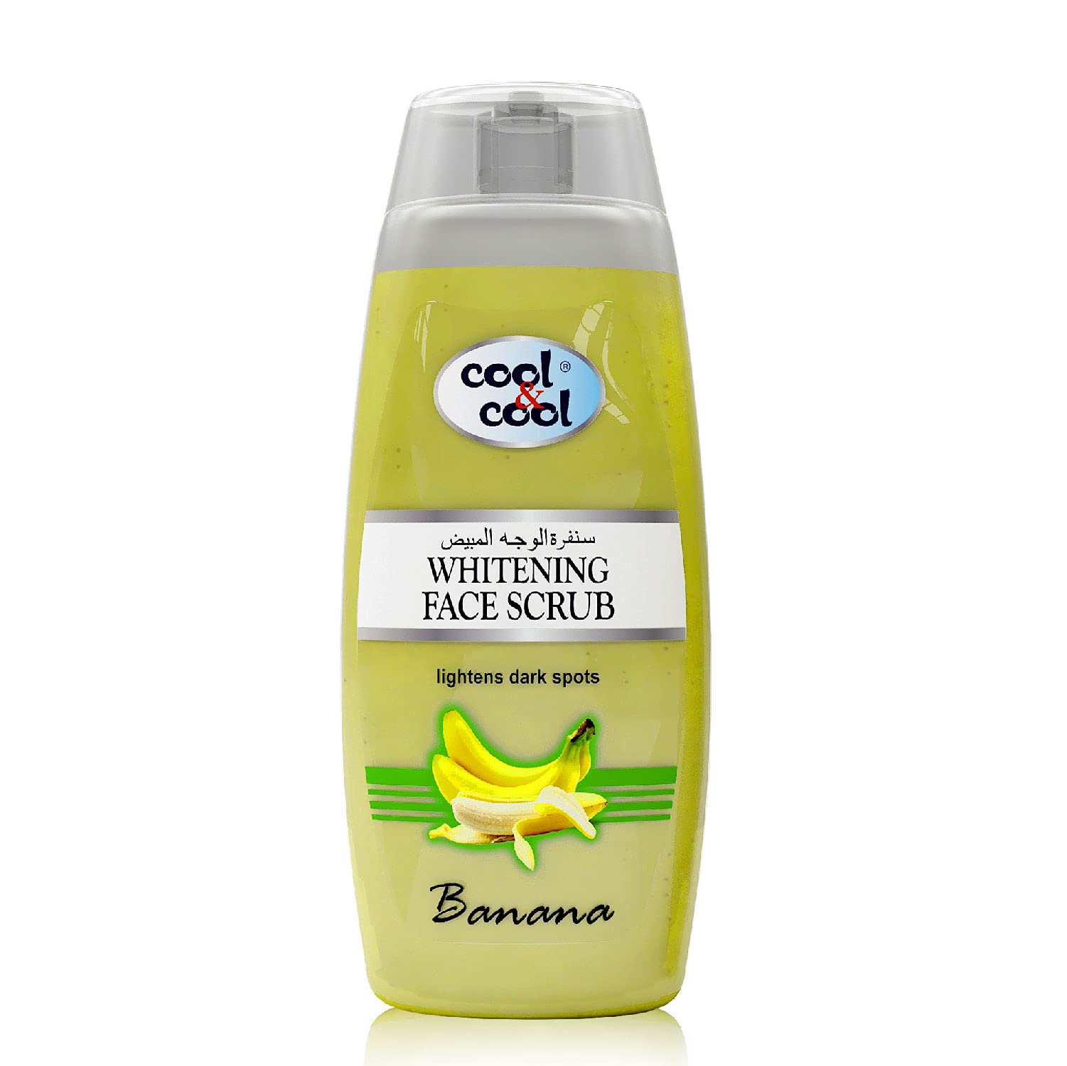 Cool & Cool Whitening Face Scrub Banana | Lightens Dark Spots | 200 ml | Pack of 1, Yellow