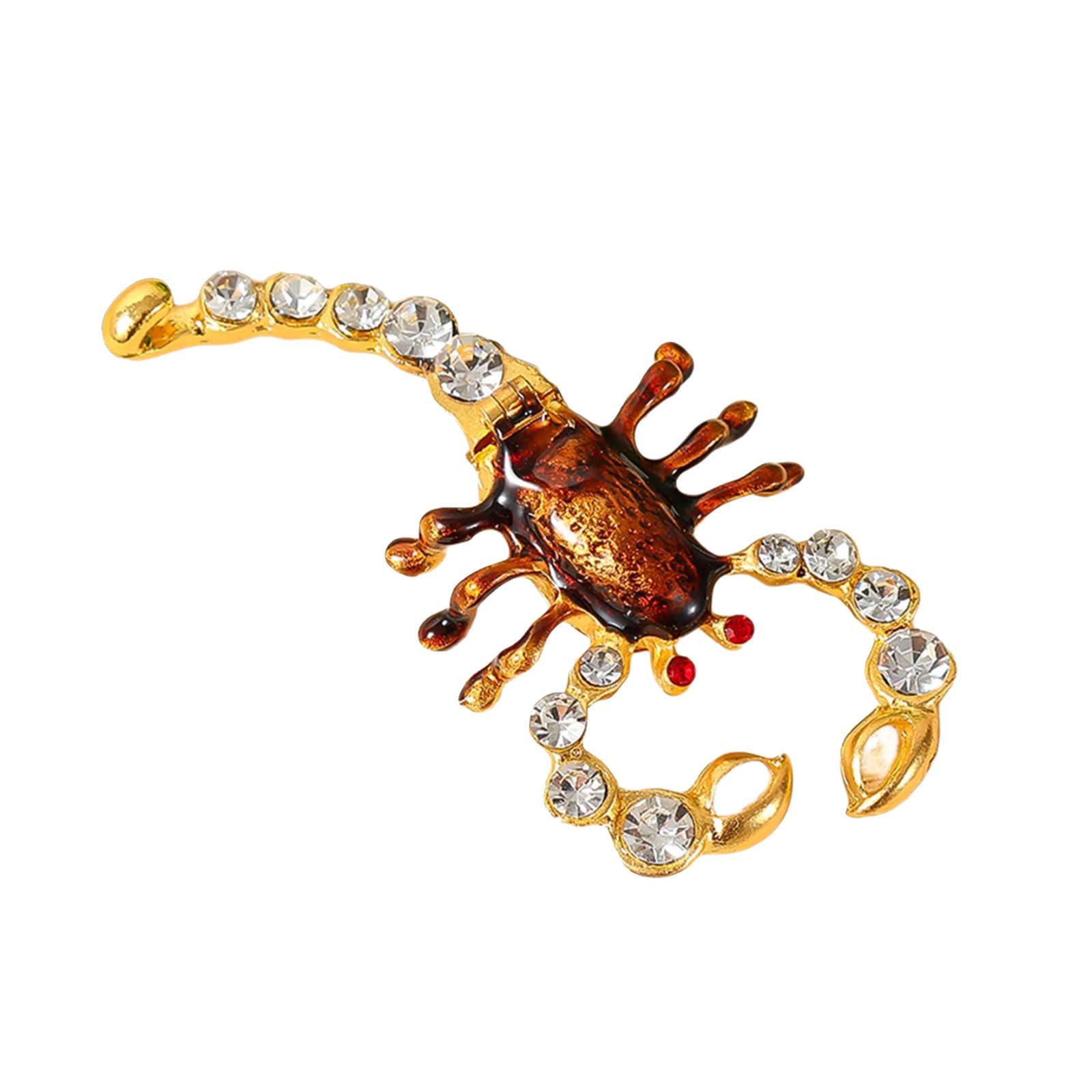 Msioytog Artistic Scorpions Designs Charm Holder with Cubic Zirconia Zincs Alloy Construction Stylish Accessory Organiser Realistic Scorpions Jewelry Holder