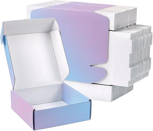 Miniatura 161 de Cajas de envío pequeñas de 6 x 4 x 2 pulgadas para pequeñas empresas, paquete de 30 cajas de correo moradas, caja de embalaje de cartón corrugado