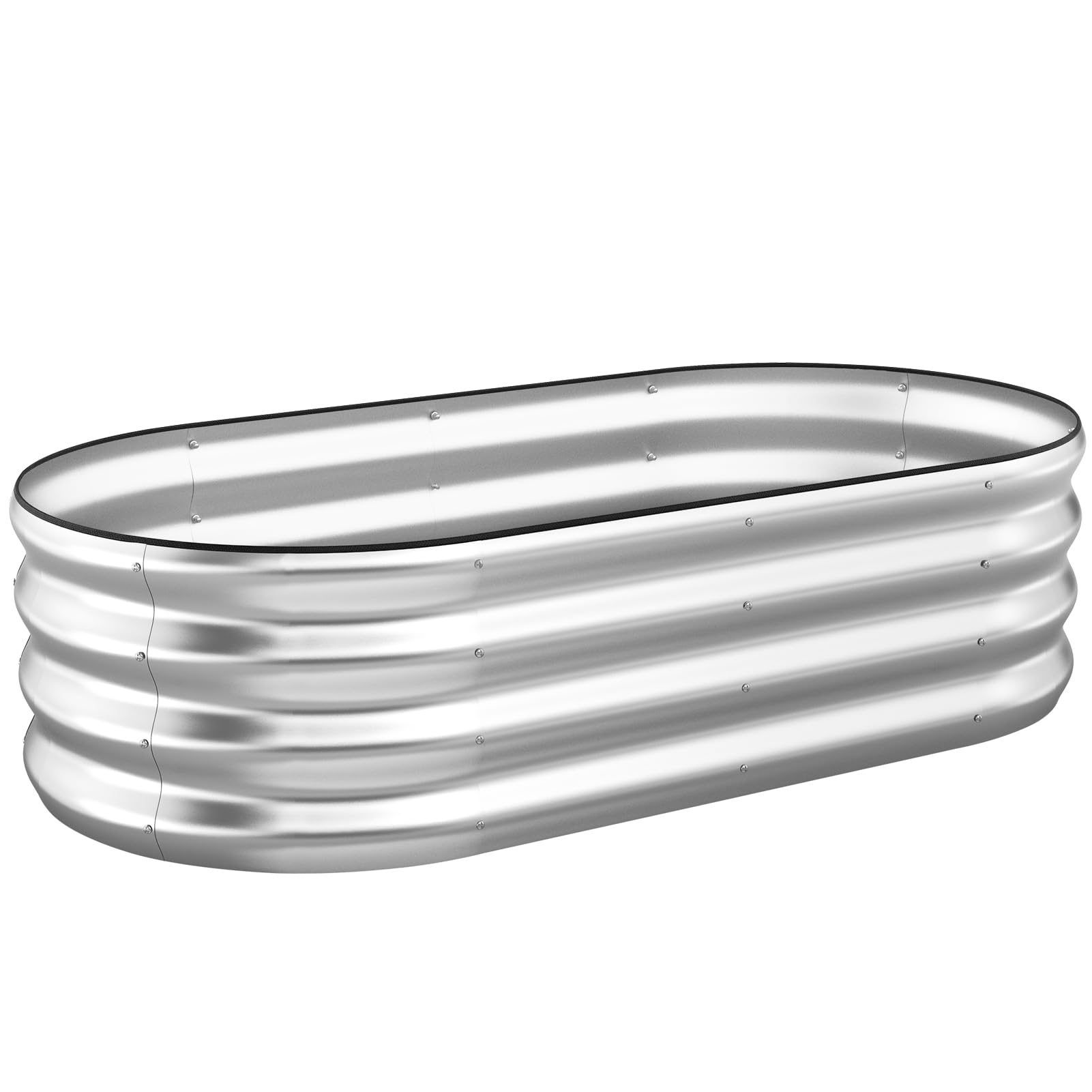 Galvanized Raised Garden Bed - 4x2FT Planter Box -9