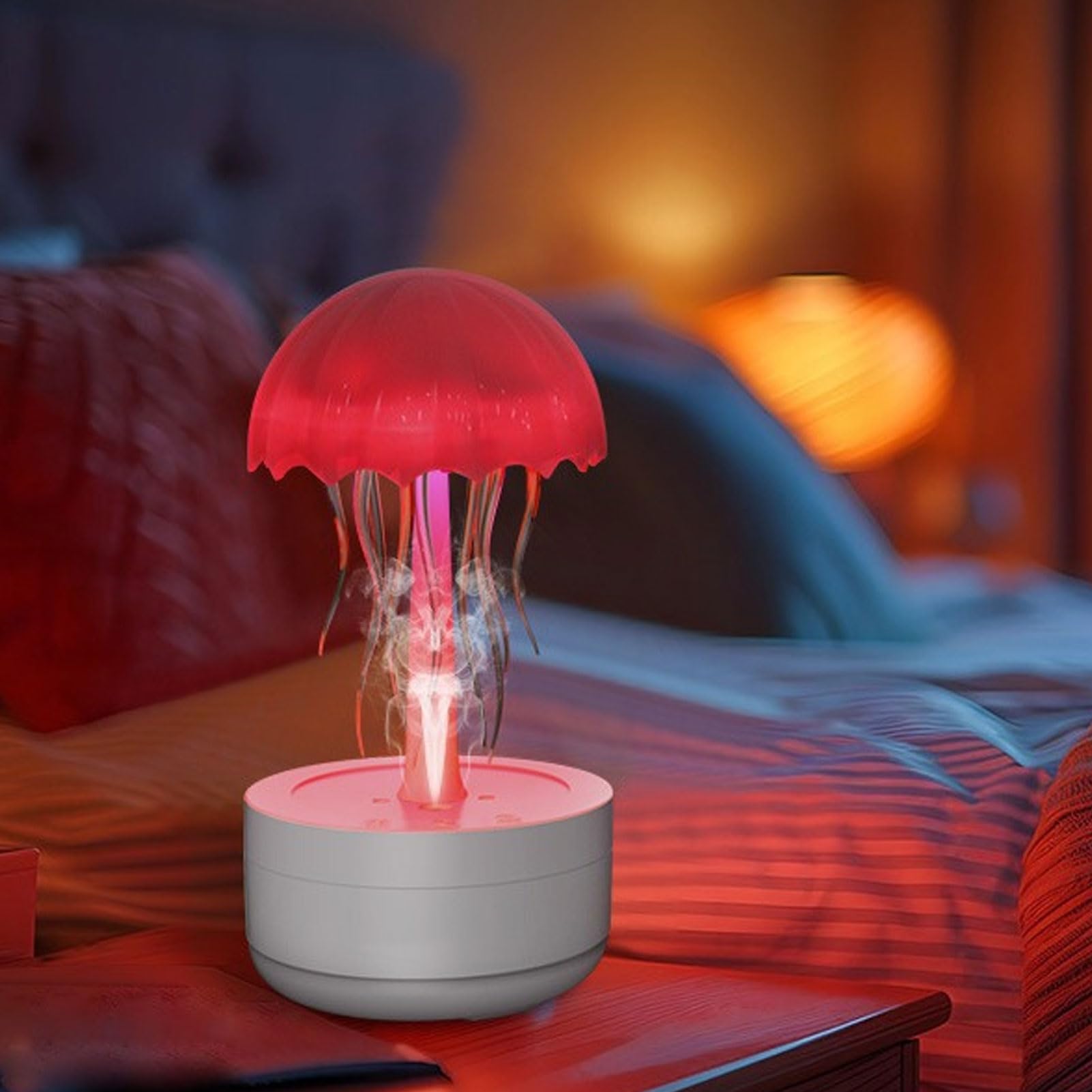 Cuifati Dance Piccolo Umidificatore, Simpatico Mini Umidificatore da 300 Ml con Luce Notturna a 7 Colori, Spegnimento Automatico Diffusore di Oli Essenziali da Scrivania per Camera da Letto, Ufficio,