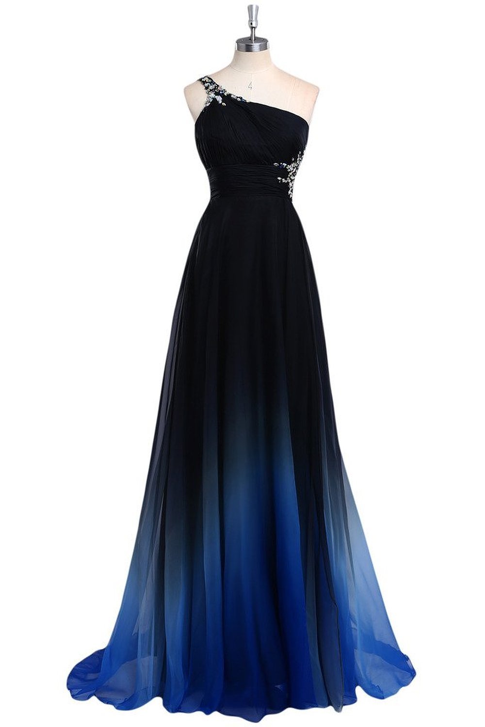 2016 Gradient Color Prom Evening Dress Beaded Ball Gown HY074