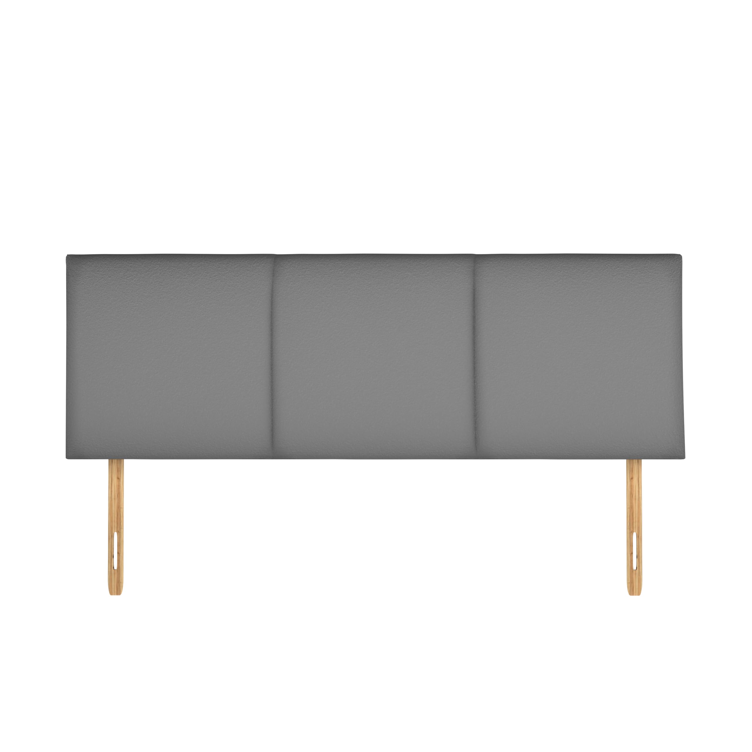 SANA SLEEP Chelsea Naples Suede HeadBoard - Luxury 20" Upholstered Design for Divan Beds - Multiple Fabric Options for Bedroom and Hotel Furniture - 2FT6 Small Single - Grey